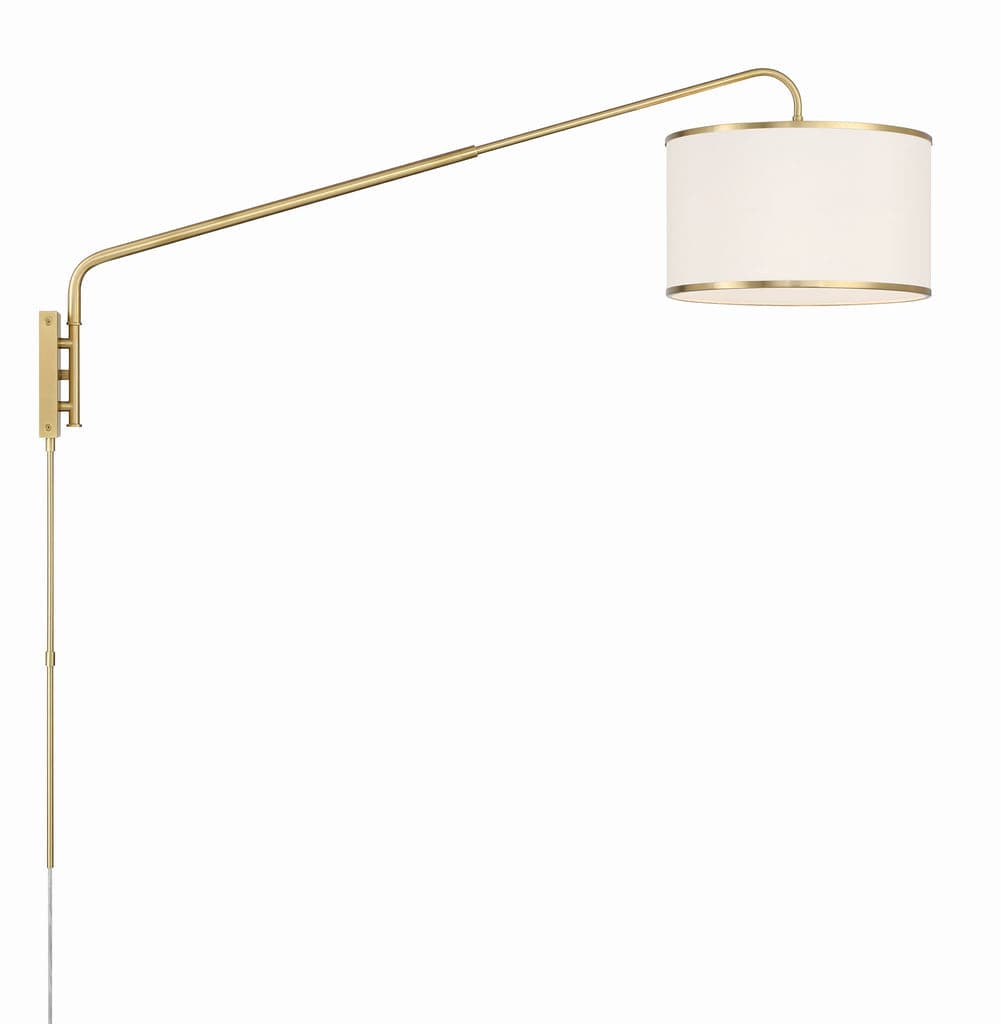 Mallory 1 Light Soft Brass Task Sconce-Crystorama Lighting Company-CRYSTO-MAL-601-SB-Wall Lighting-2-France and Son