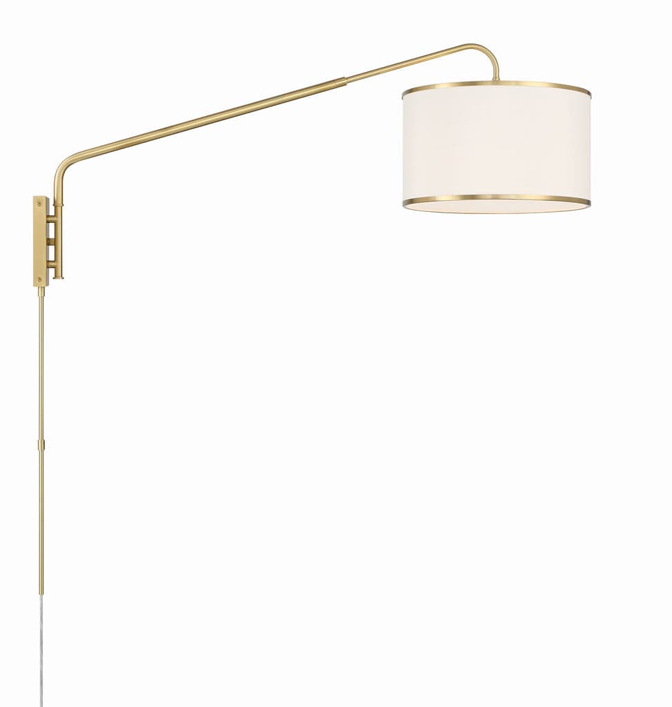 Mallory 1 Light Soft Brass Task Sconce-Crystorama Lighting Company-CRYSTO-MAL-601-SB-Wall Lighting-3-France and Son