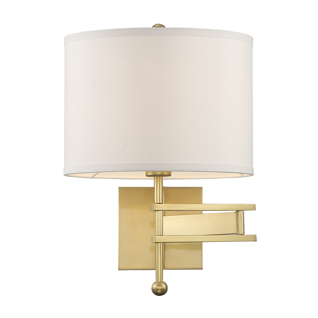 Marshall 1 Light Wall Mount-Crystorama Lighting Company-CRYSTO-MAR-A8031-AG-Wall LightingAged Brass-1-France and Son