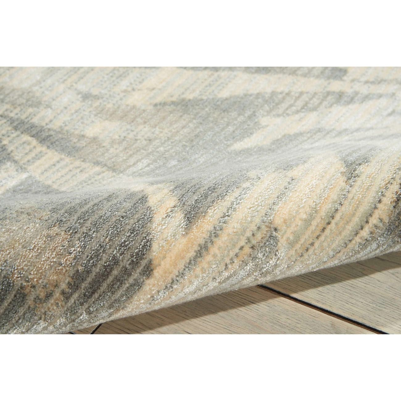 Calvin Klein Home Maya Borneo Zinc Area Rug by Nourison-Nourison-NOURI-099446190734-Rugs2'3" x 8'-5-France and Son