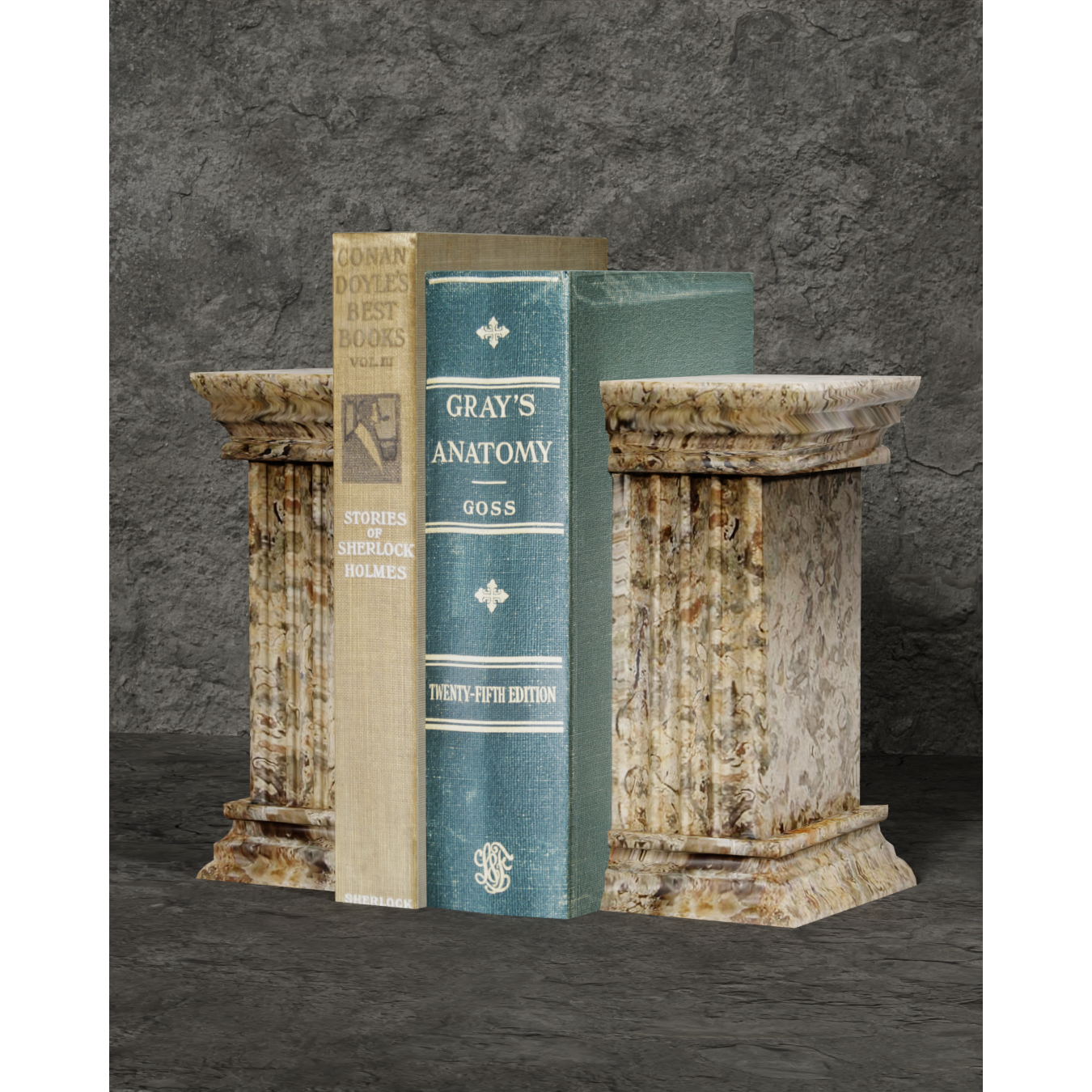 Epoch Collection Striped Zebra Stone Bookends-FABLER-MC-BE40-FS-Bookends-1-France and Son