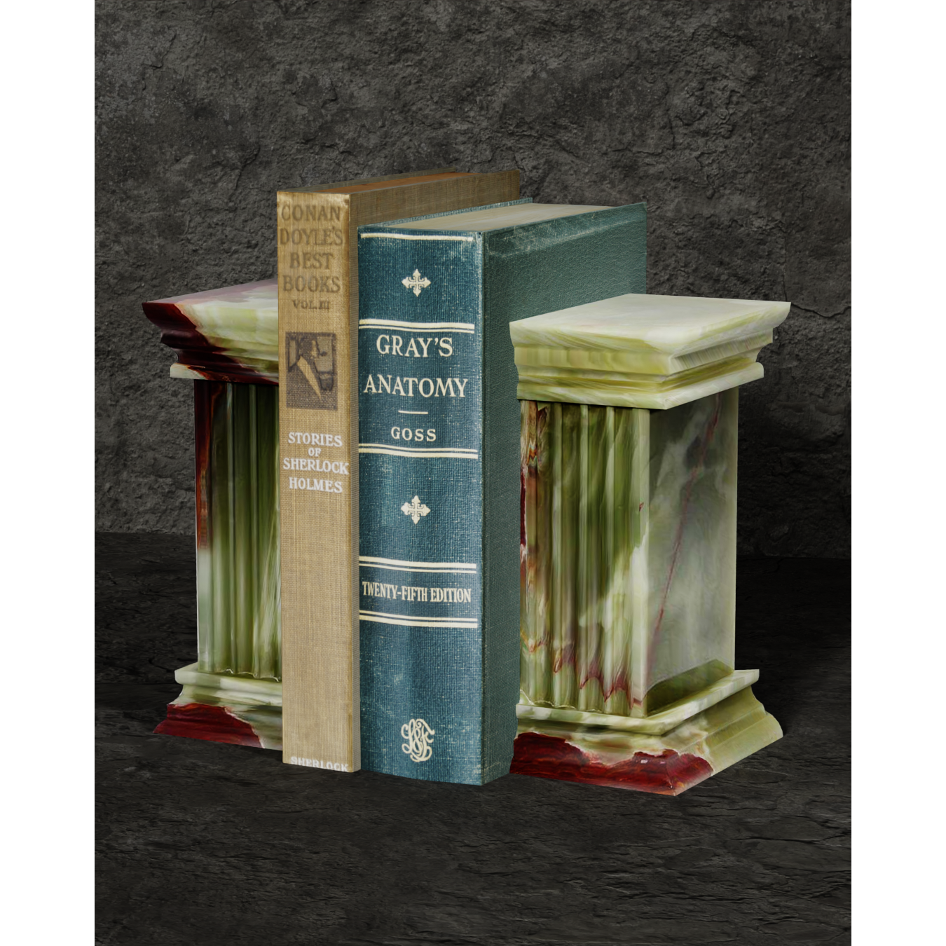 Epoch Collection Tawny Onyx Bookends-FABLER-MC-BE40-WG-Bookends-1-France and Son