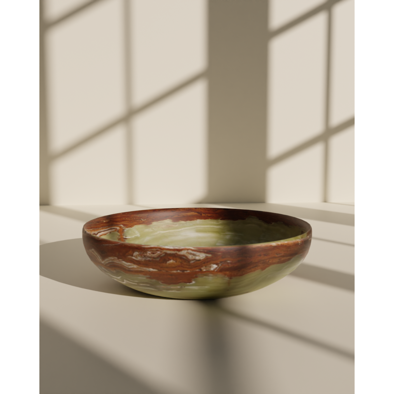 Flora Collection Hardwood 12" Stone Bowl-FABLER-MC-BW20-WG-Bowls-1-France and Son