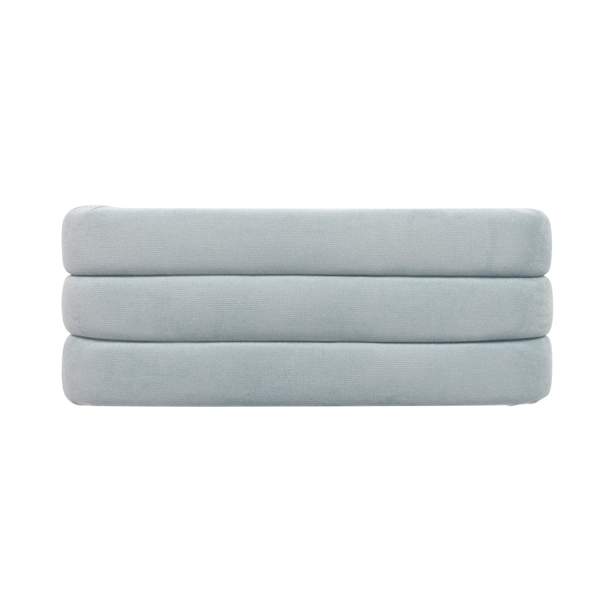 Mercer - Horizontal Channeled Bench In Performance Light Blue Chenille