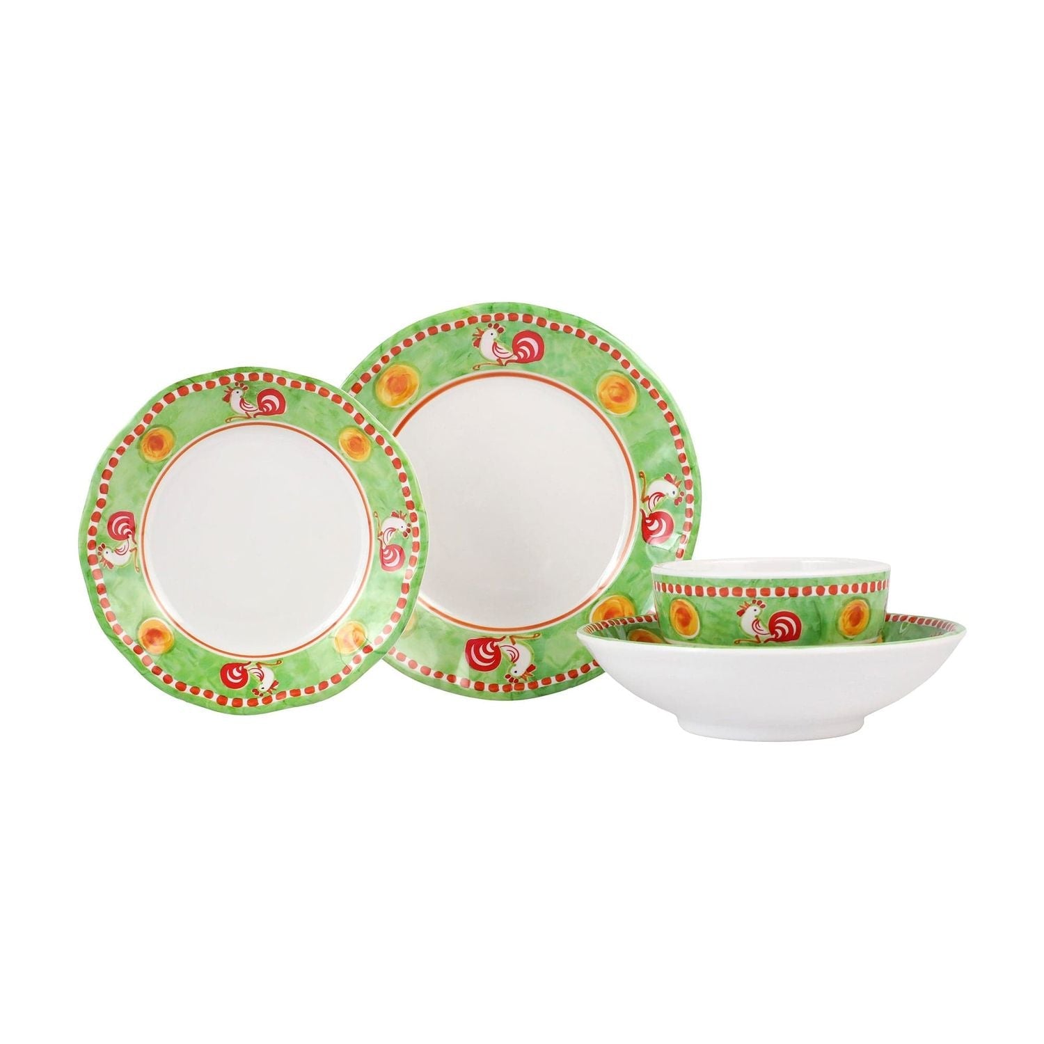 Melamine Campagna Place Setting - 4-Piece / Gallina
