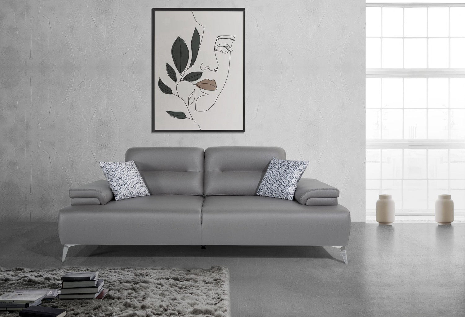 Ruslan Sofa-Whiteline Modern Living-WHITELINE-SO1759-LGRY-Sofas-2-France and Son