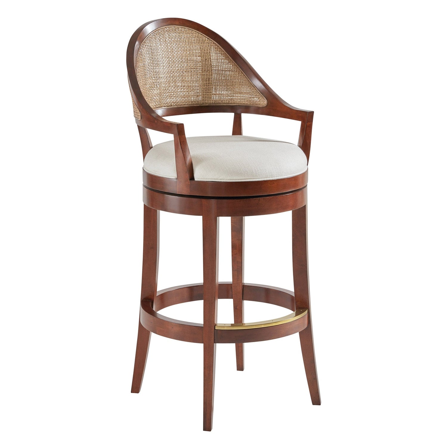 Lyon Bar Stool-Modern History-MODERN-MH1039F01-Stools & OttomansWalnut-1-France and Son