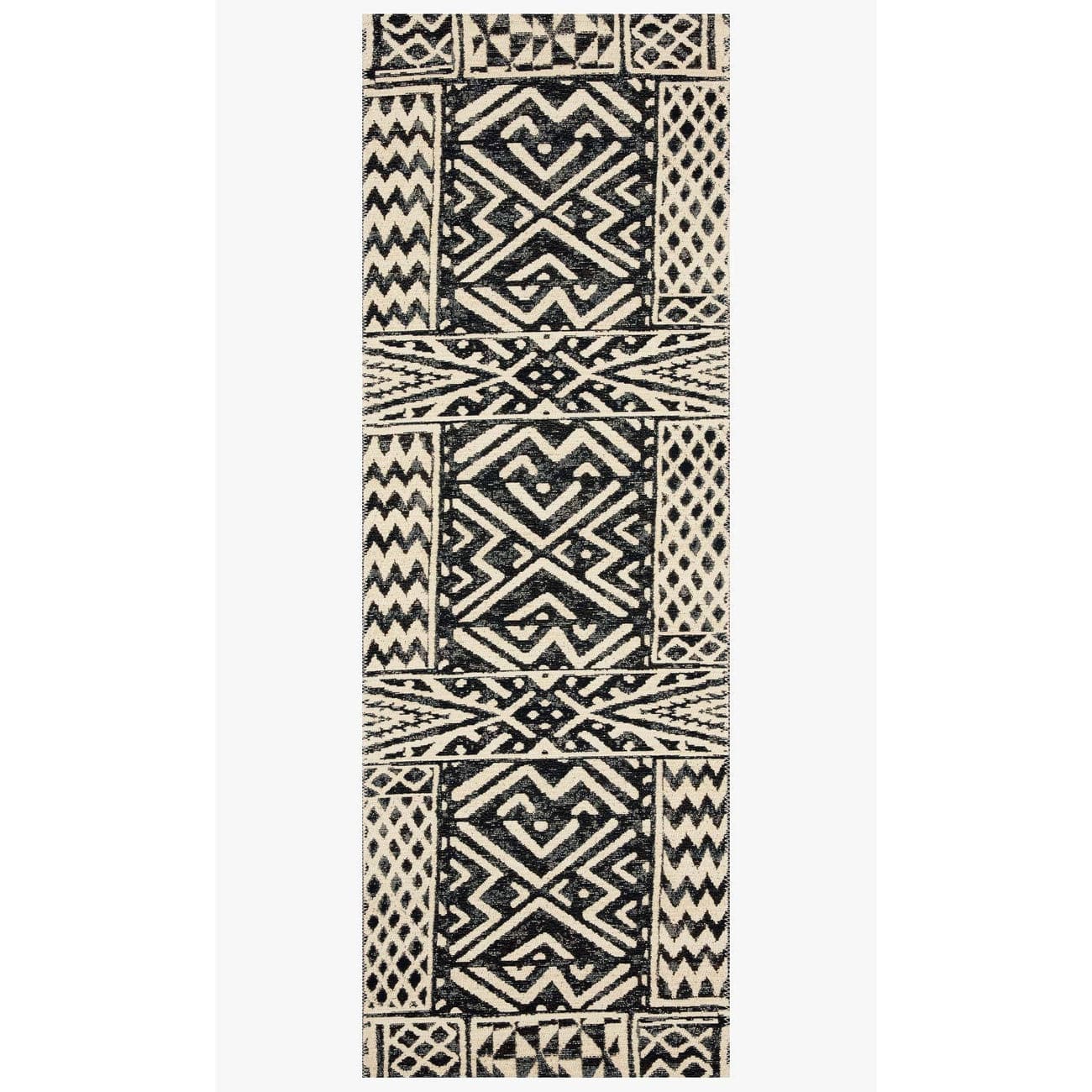 Mika MIK-13 Ivory / Black Area Rug-Loloi-LOLOI-MIKAMIK-13IVBL2578-Rugs2'-5" x 7'-8"-3-France and Son