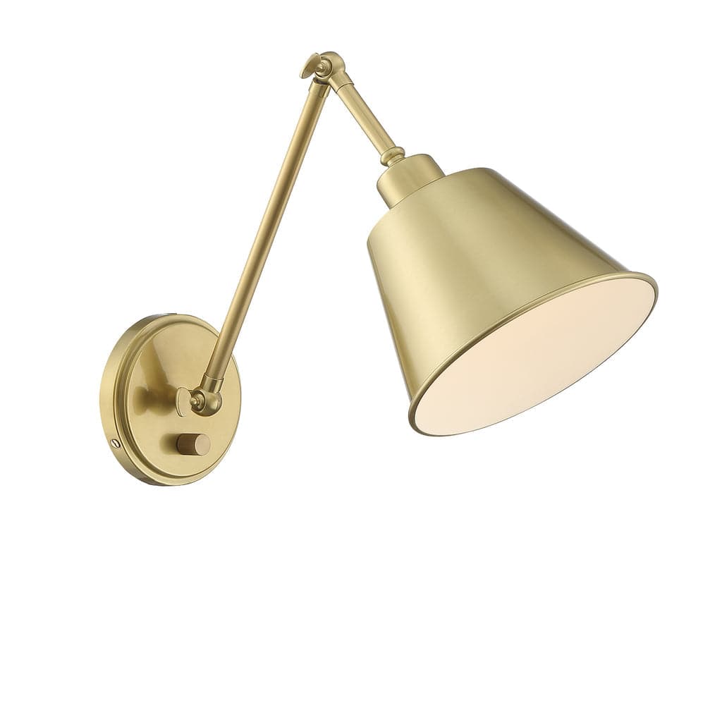 Mitchell 1 Light Wall Mount-Crystorama Lighting Company-CRYSTO-MIT-A8020-AG-Wall LightingAged Brass-1-France and Son