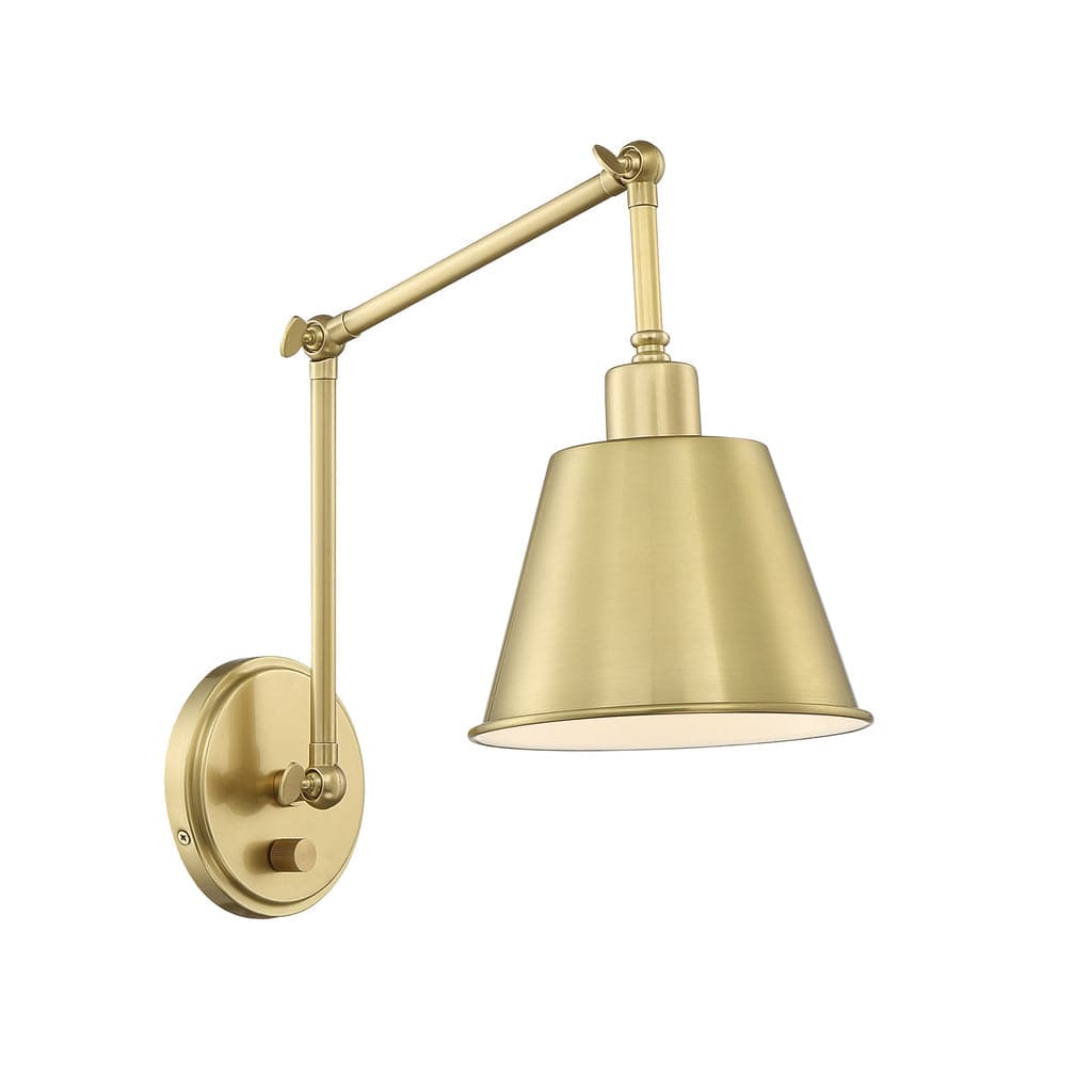 Mitchell 1 Light Wall Mount-Crystorama Lighting Company-CRYSTO-MIT-A8021-AG-Wall LightingAged Brass-1-France and Son