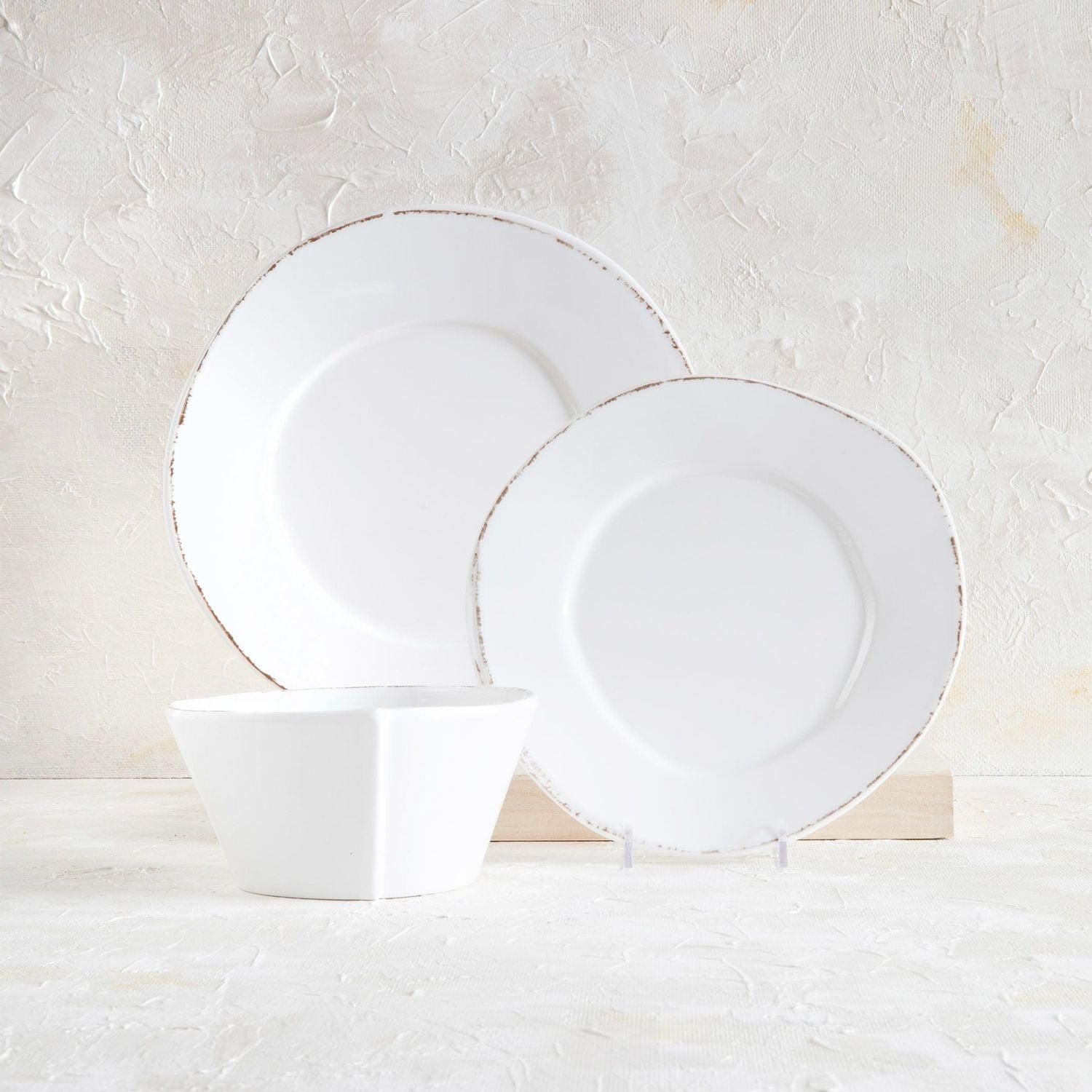 Melamine Lastra White Place Setting