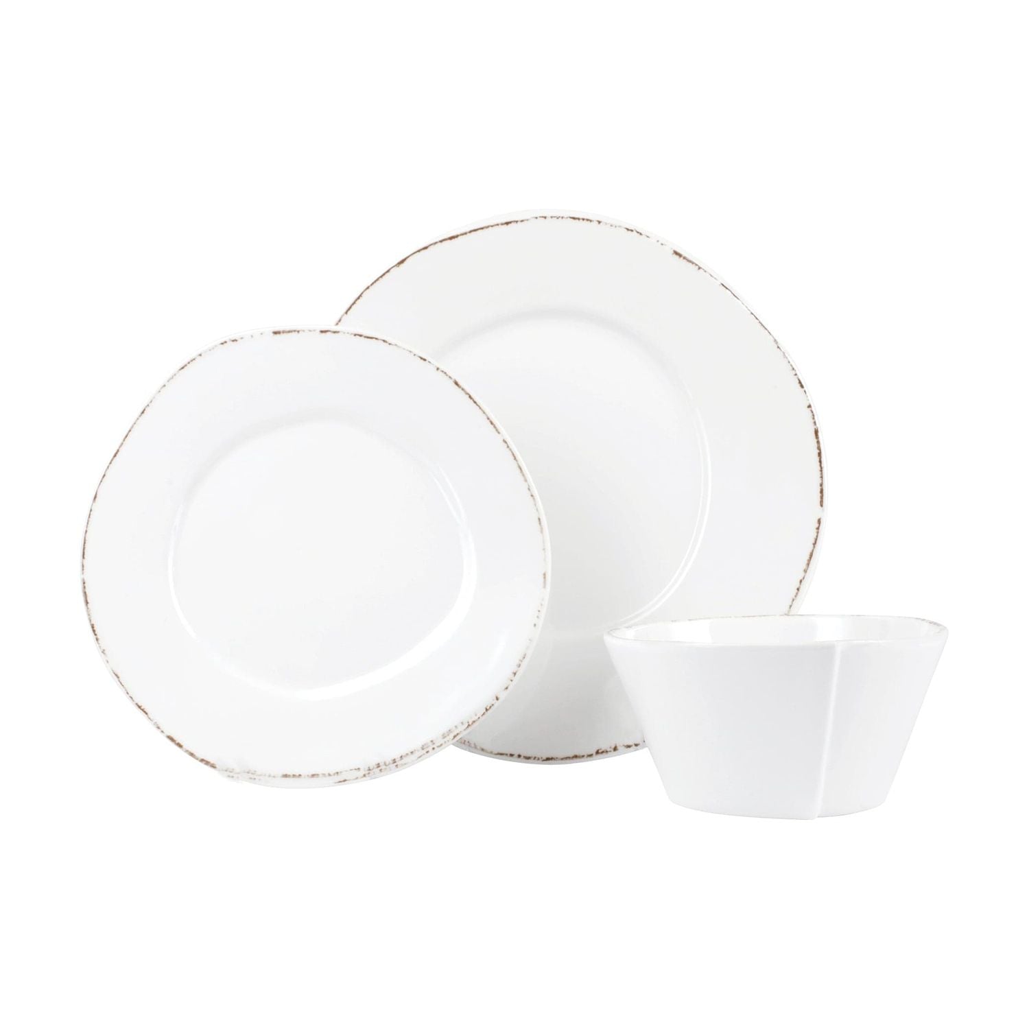 Melamine Lastra White Place Setting