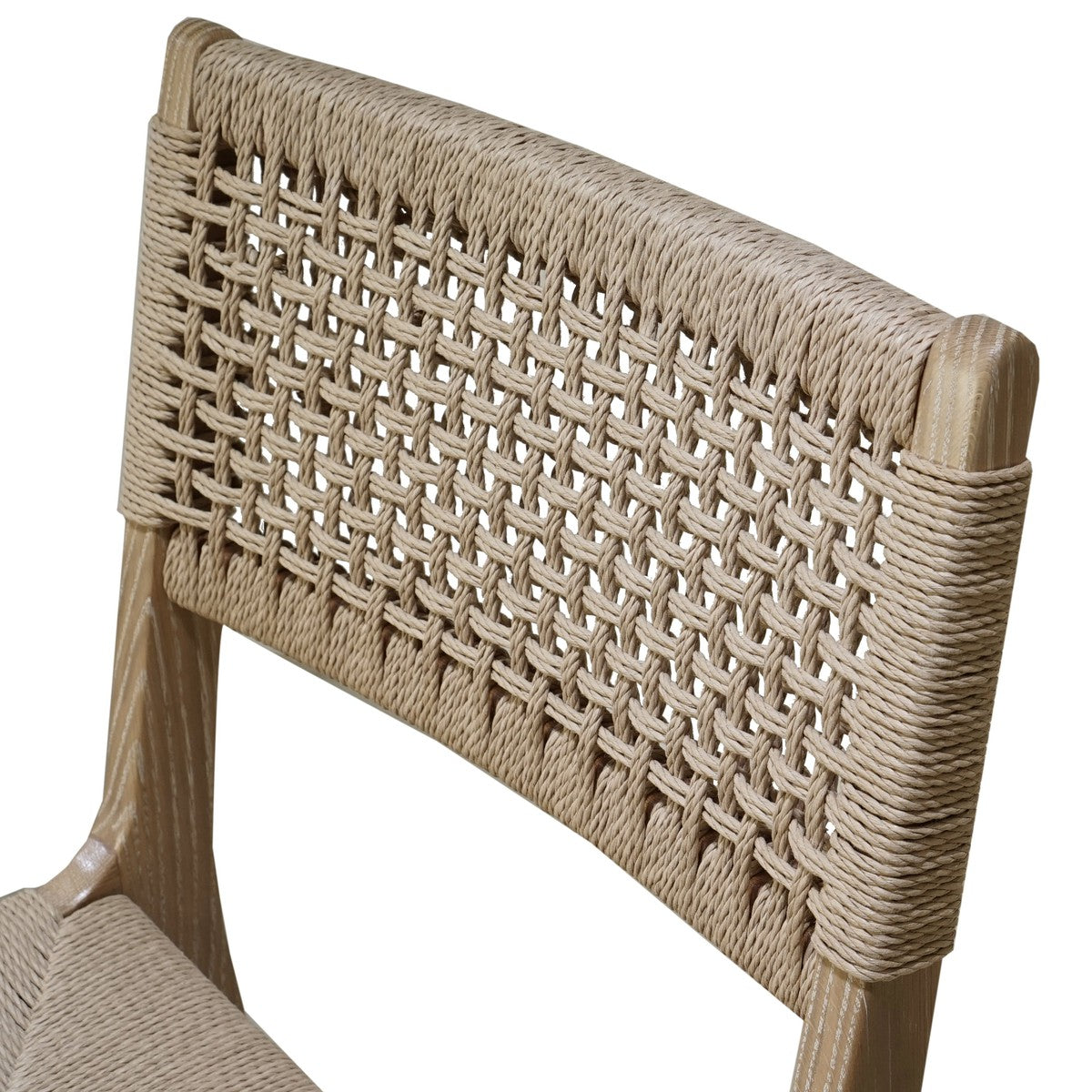 Monroe - Woven Back Dining Chair With Rush Seat In Cerused Oak