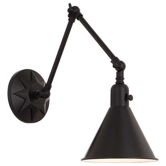 Morgan 1 Light Sconce-Crystorama Lighting Company-CRYSTO-MOR-8801-MK-Wall LightingBlack-2-France and Son