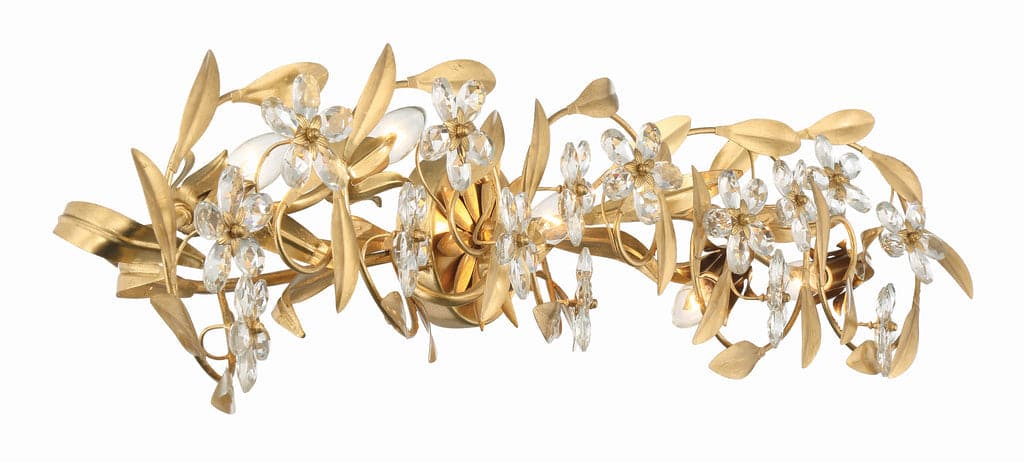 Marselle 5 Light Antique Gold Sconce-Crystorama Lighting Company-CRYSTO-MSL-305-GA-Wall Lighting-3-France and Son