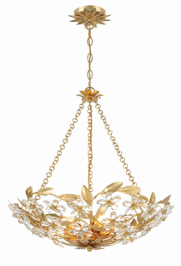 Marselle 6 Light Antique Gold Chandelier-Crystorama Lighting Company-CRYSTO-MSL-306-GA-Chandeliers-2-France and Son