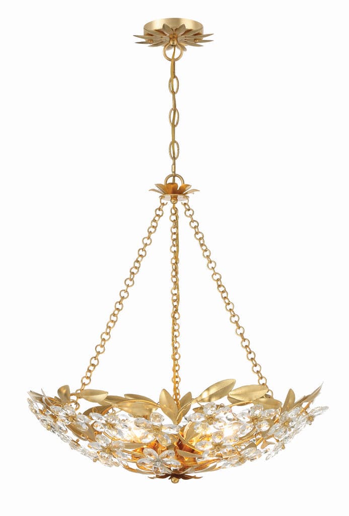 Marselle 6 Light Antique Gold Chandelier-Crystorama Lighting Company-CRYSTO-MSL-306-GA-Chandeliers-3-France and Son