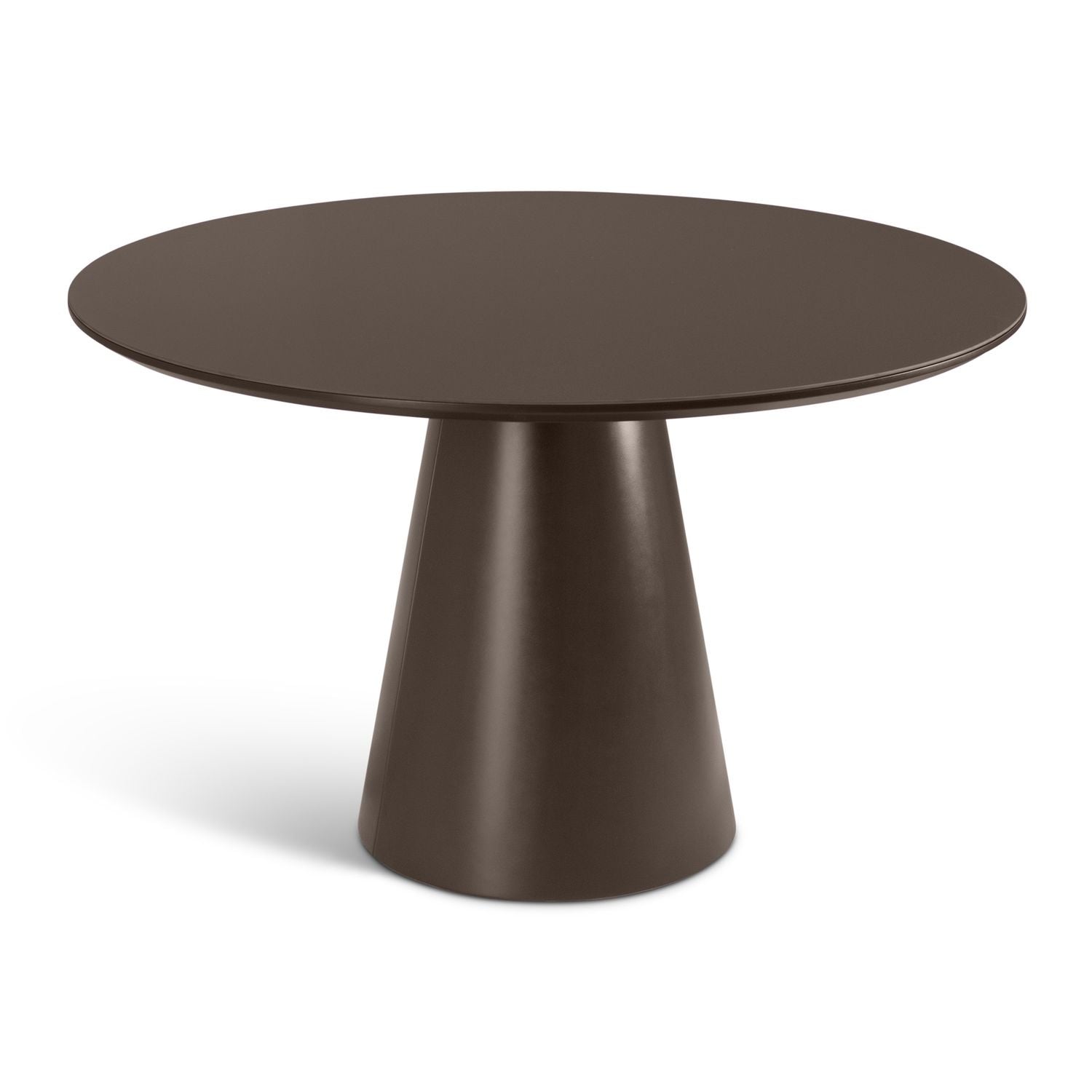 Mona Lacquered Glass Round Dining Table