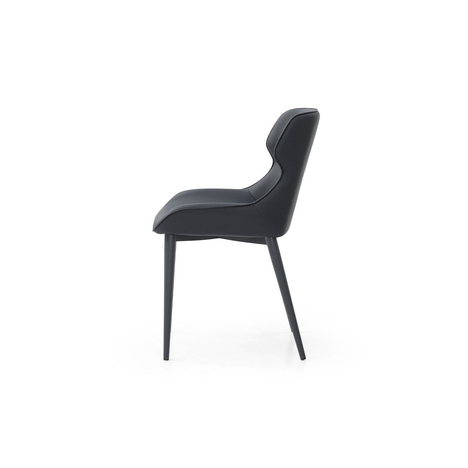 Morocco Dining Chair-Whiteline Modern Living-WHITELINE-DC1709P-LGRY/DGRY-Dining ChairsLight Gray/Dark Gray-3-France and Son