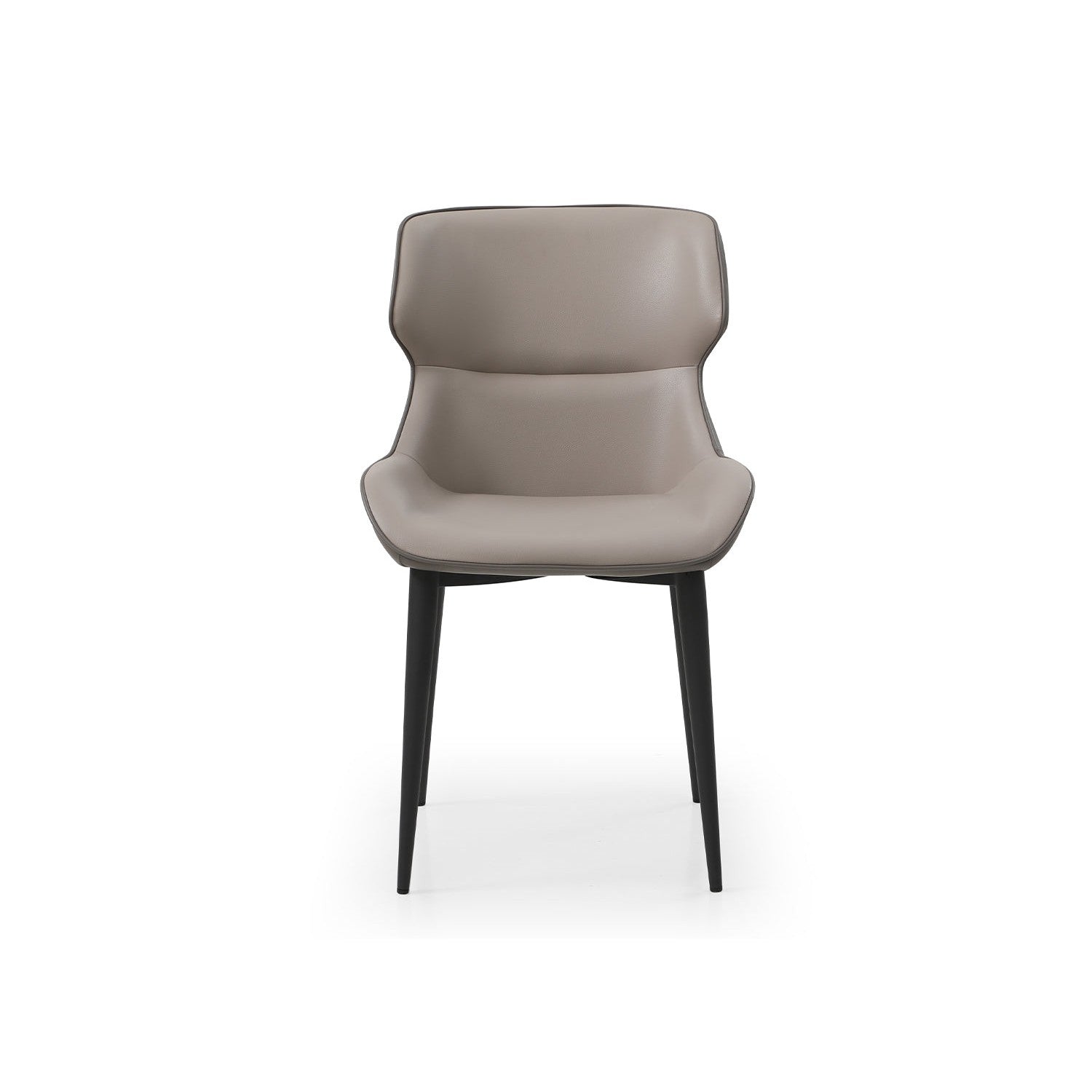 Morocco Dining Chair-Whiteline Modern Living-WHITELINE-DC1709P-LGRY/DGRY-Dining ChairsLight Gray/Dark Gray-4-France and Son