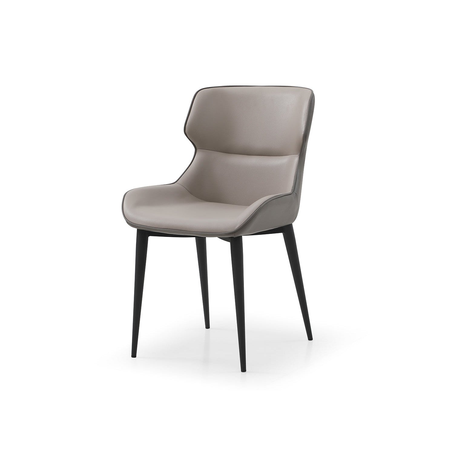 Morocco Dining Chair-Whiteline Modern Living-WHITELINE-DC1709P-LGRY/DGRY-Dining ChairsLight Gray/Dark Gray-5-France and Son