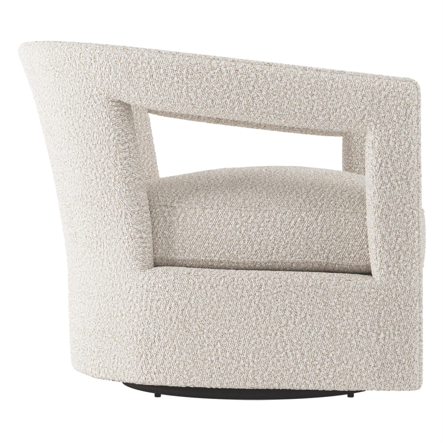 Alana Fabric Swivel Chair Without Nails-Bernhardt-BHDT-N1118SX-Lounge Chairs-2-France and Son