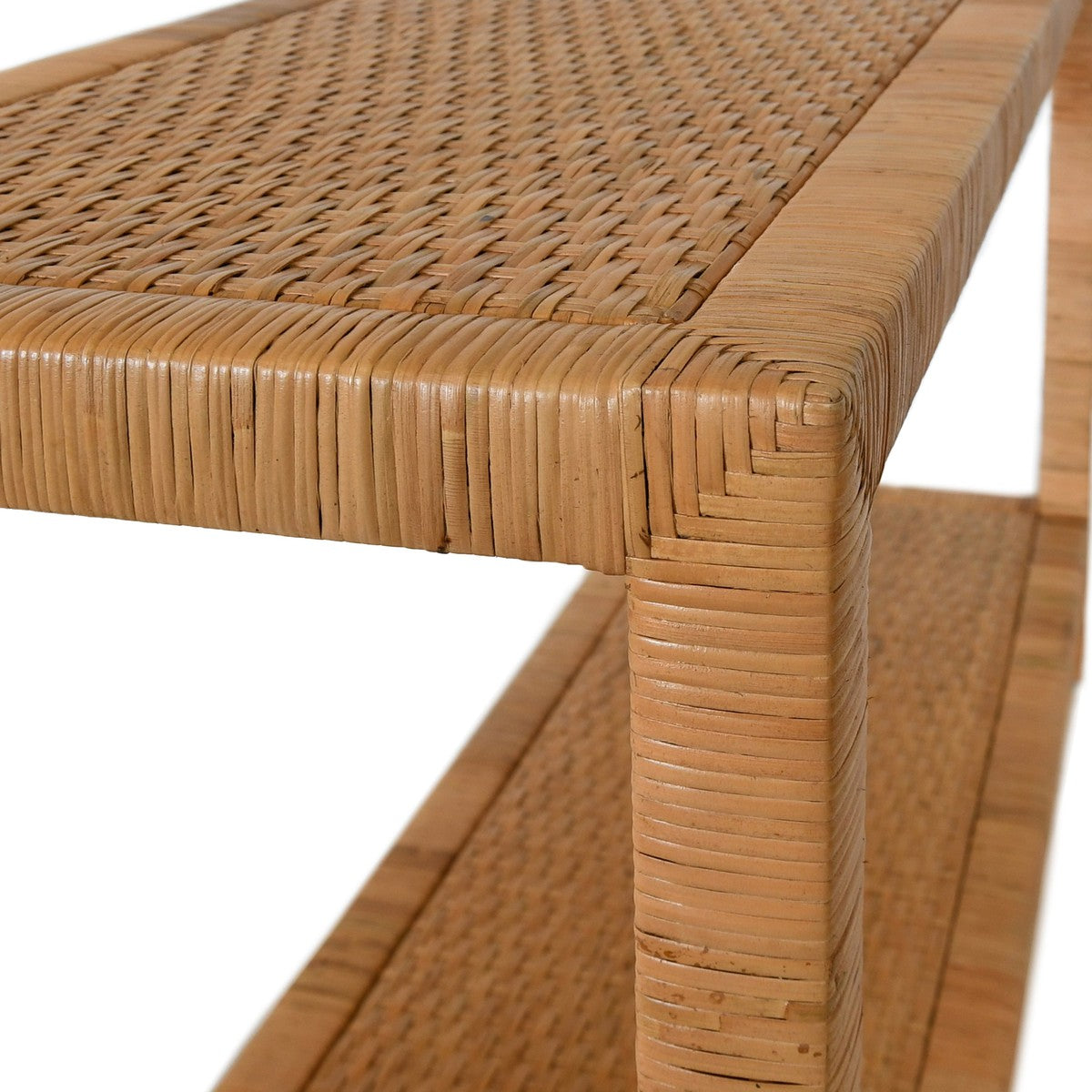 Newton - Two Tier Console In Natural Rattan