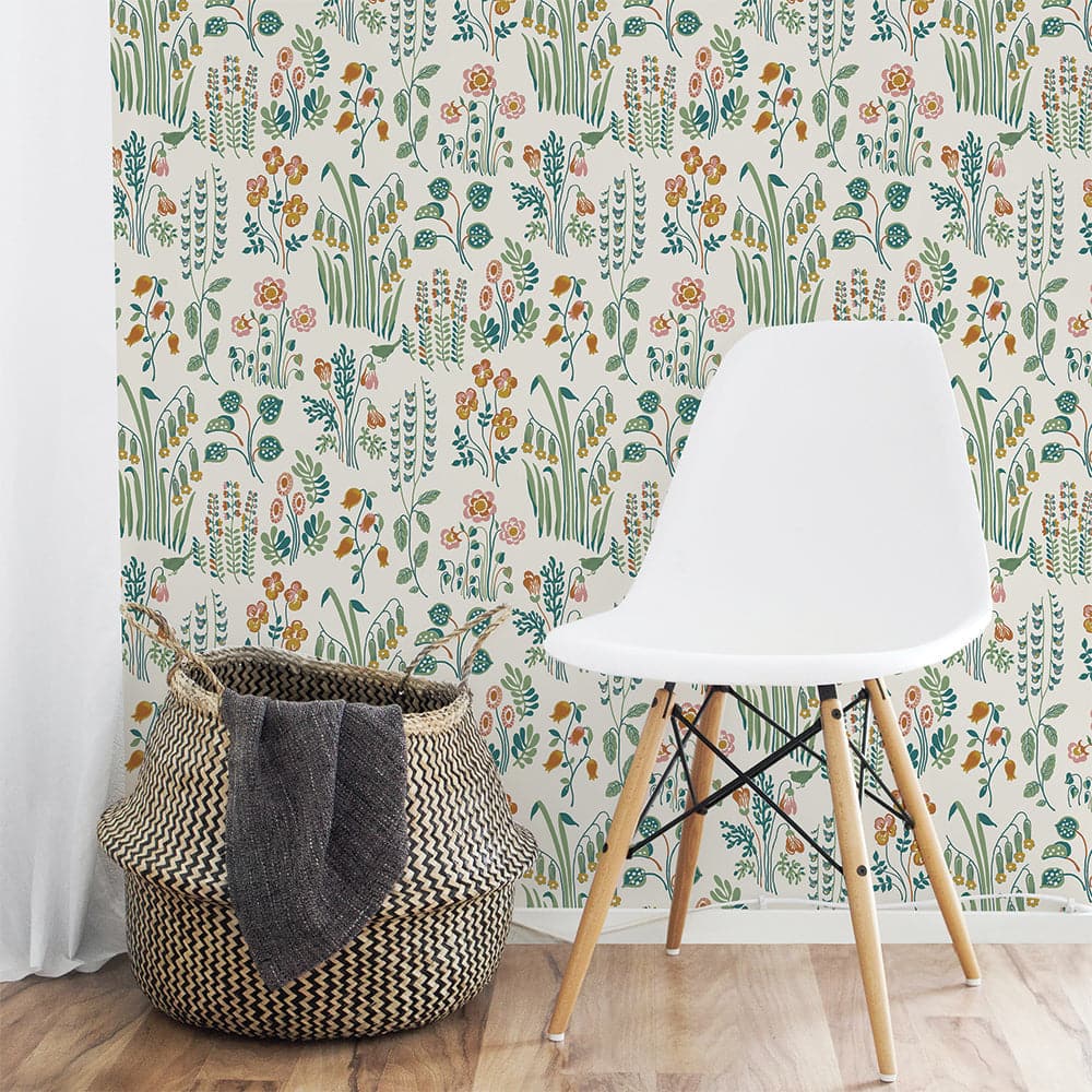 Tallulah Belle Peel And Stick Wallpaper By Novogratz-Tempaper & Co.-Tempaper-NG14145-DecorSingle Roll-Multicolor Floral-3-France and Son