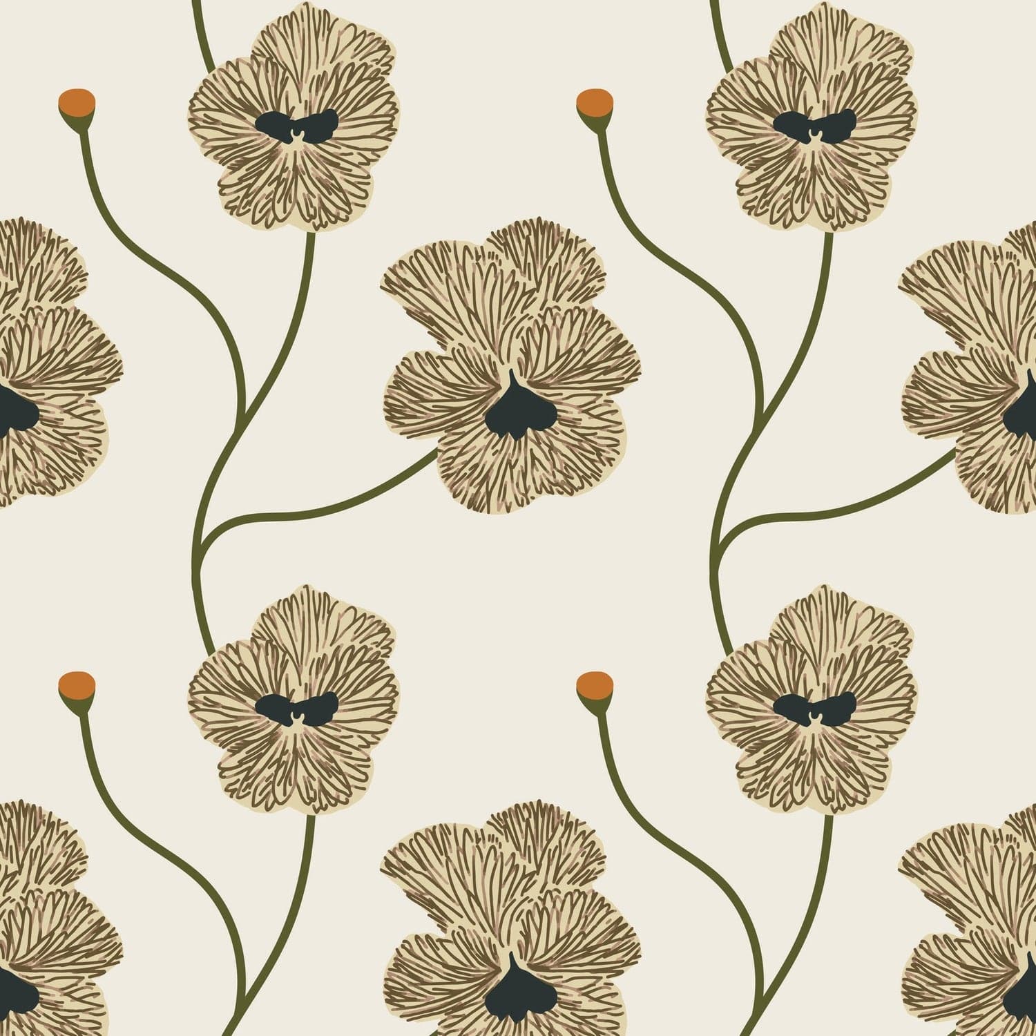 Flourish Wallpaper-Mitchell Black-MITCHB-WCNP103-LI-PM-10-Wall PaperPatterns Linen-Premium Matte Paper-8-France and Son