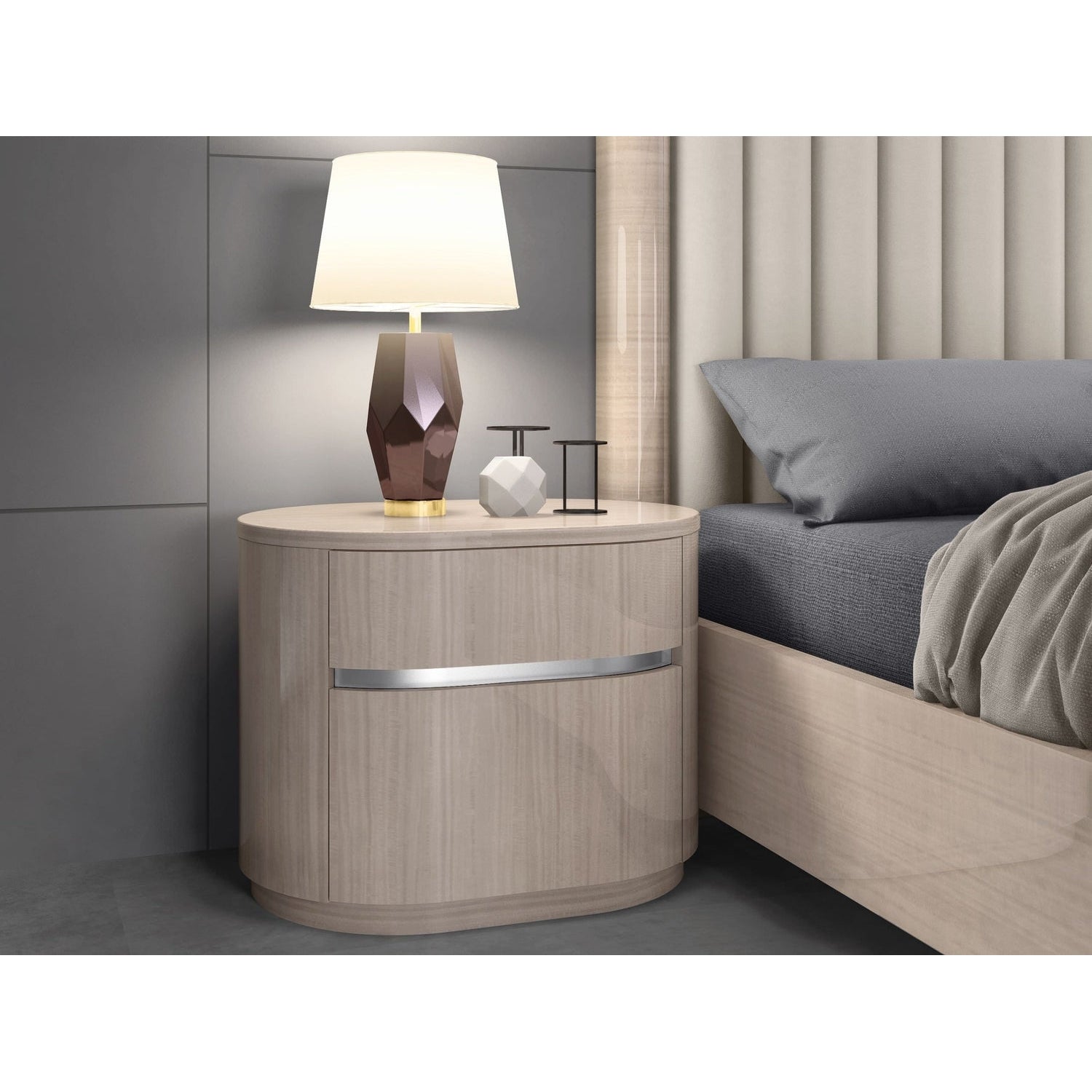 Waves Nightstand-Whiteline Modern Living-WHITELINE-NS1753-BEI-Nightstands-1-France and Son