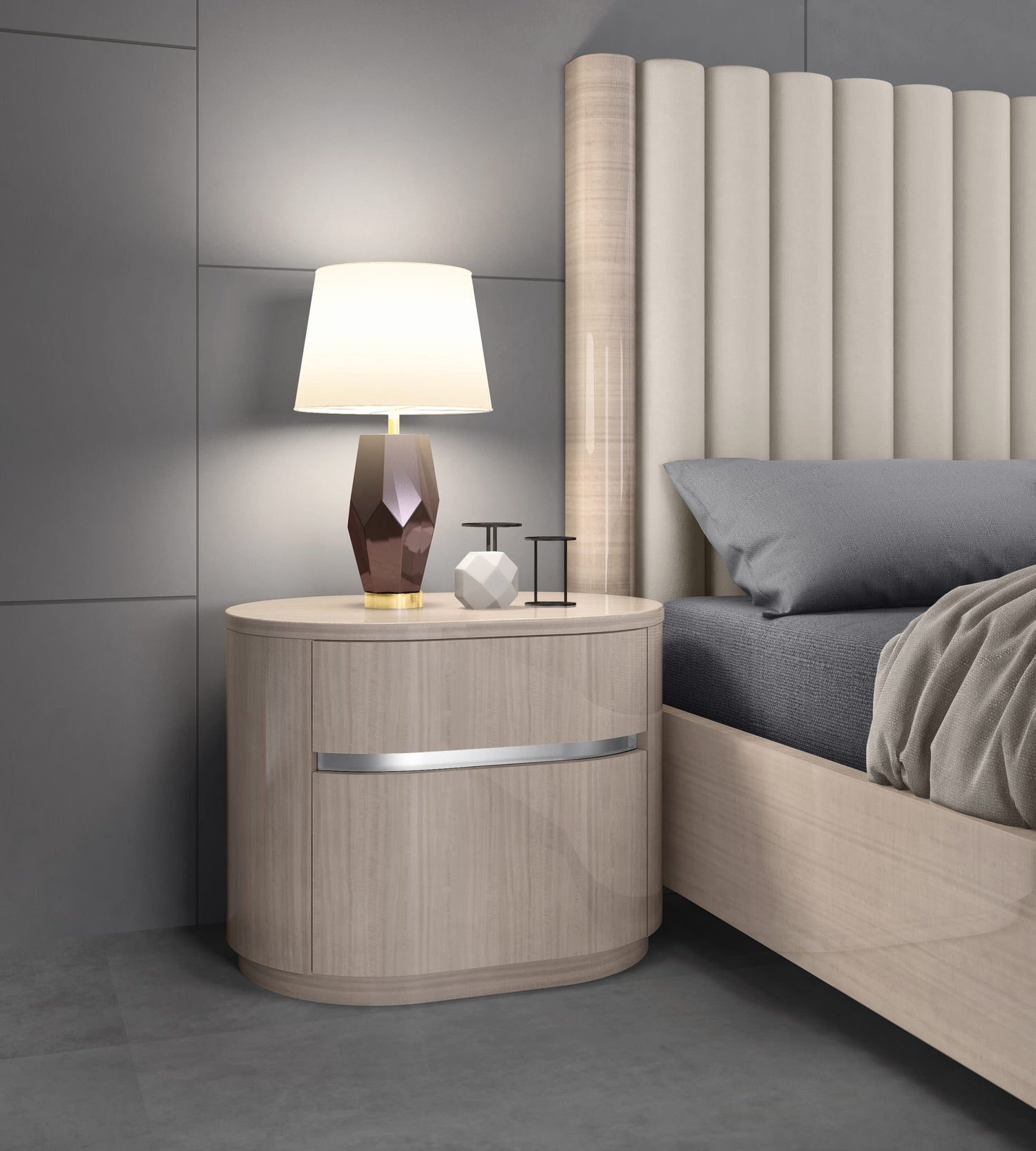 Waves Nightstand-Whiteline Modern Living-WHITELINE-NS1753-BEI-Nightstands-2-France and Son