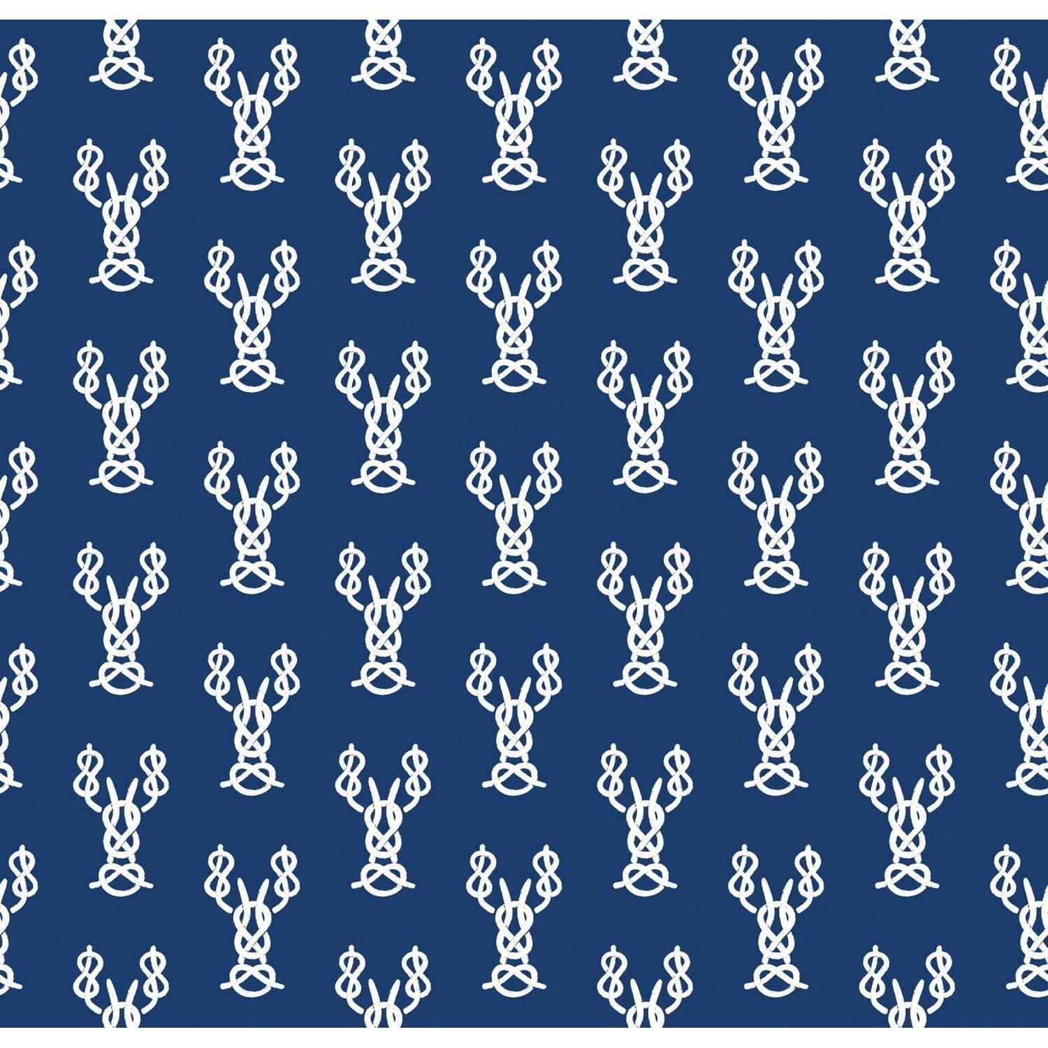 Nautical Lobster Knots Wallpaper-Mitchell Black-MITCHB-WCHH104-NV-PM-10-Wall DecorPatterns Navy-Premium Matte Paper-6-France and Son