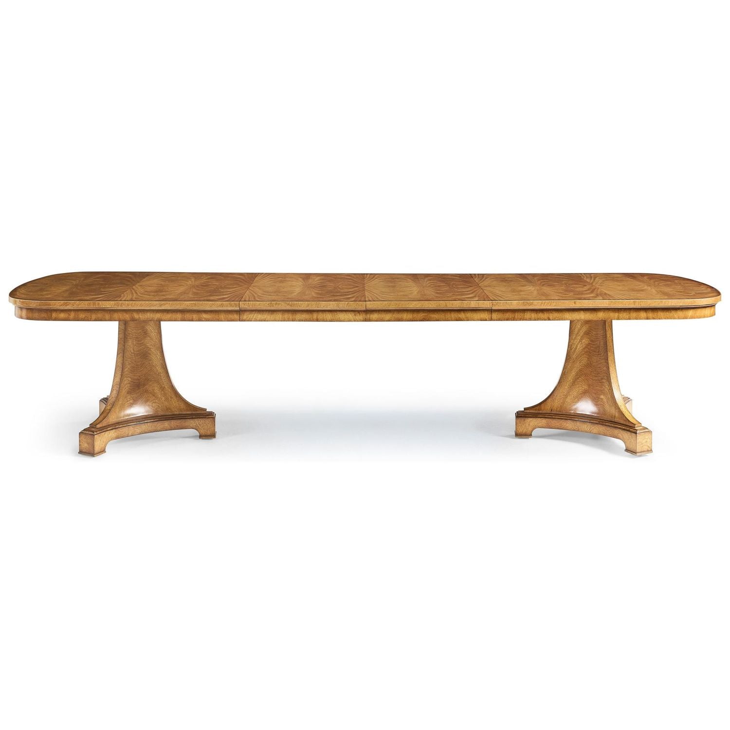 Additional view of Orsman Extension Dining Table 88-132" in warm honey brown and amber gold.