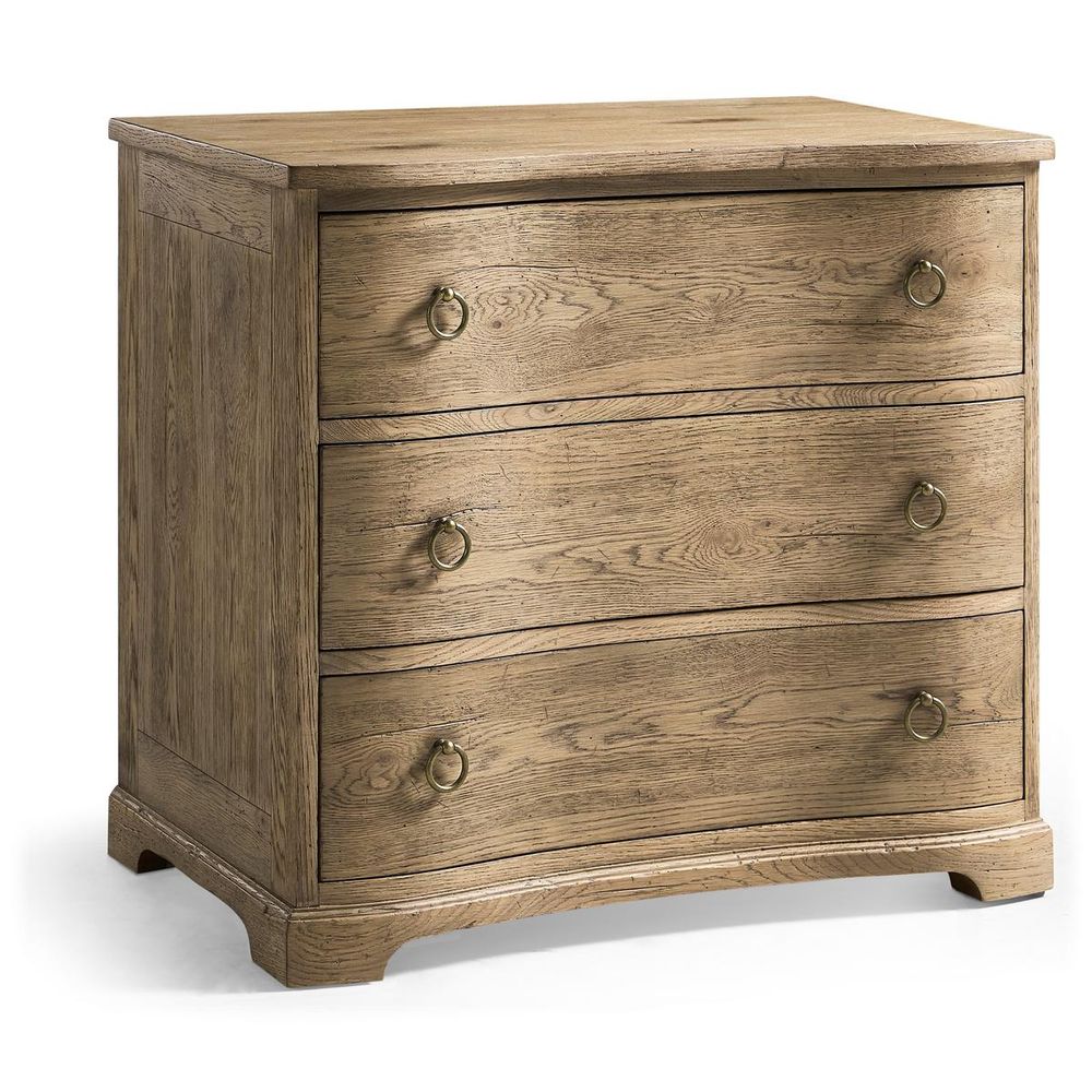 Alternate view of Echo Canyon Nightstand, featuring matte finish, wood, oak, and three drawers.