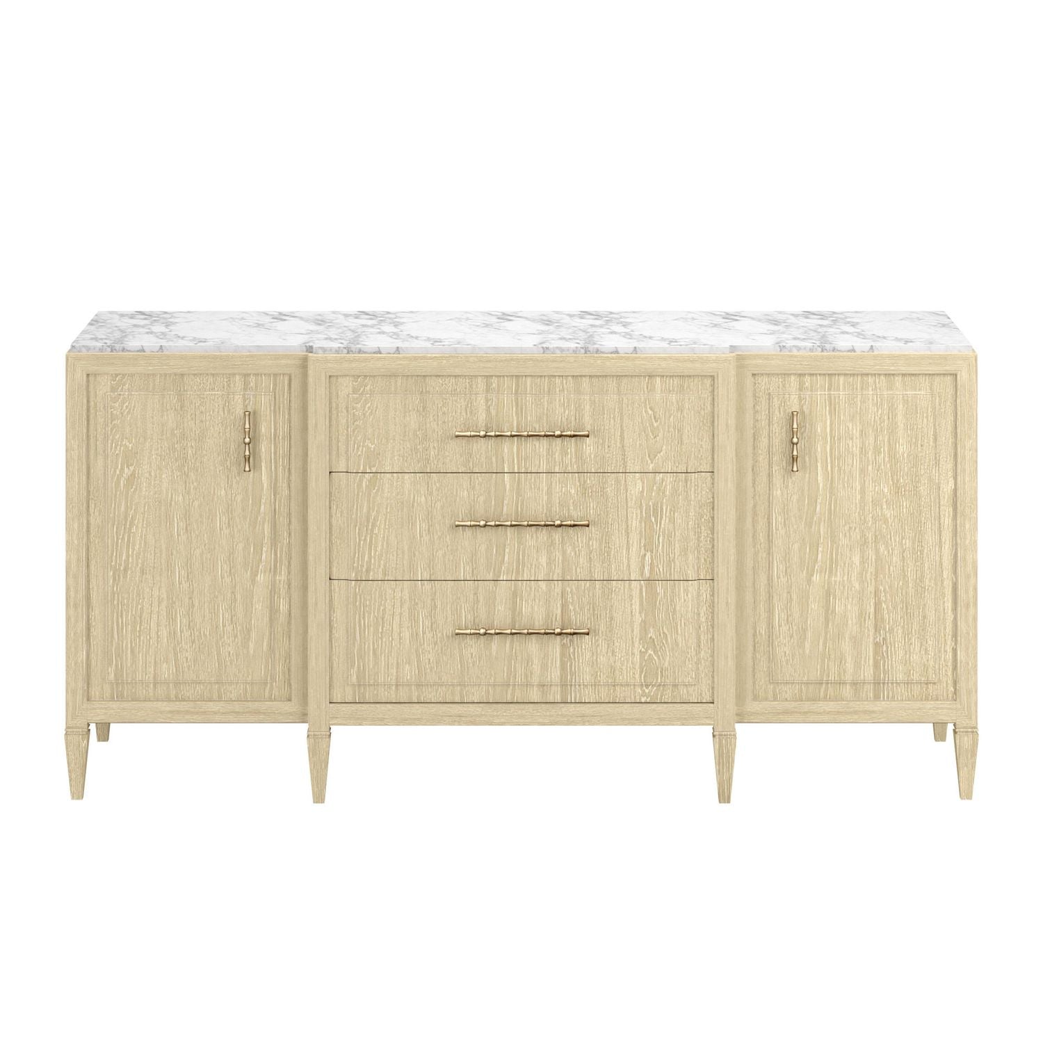 Eave II Credenza with Stone Top - Sundrenched Oak