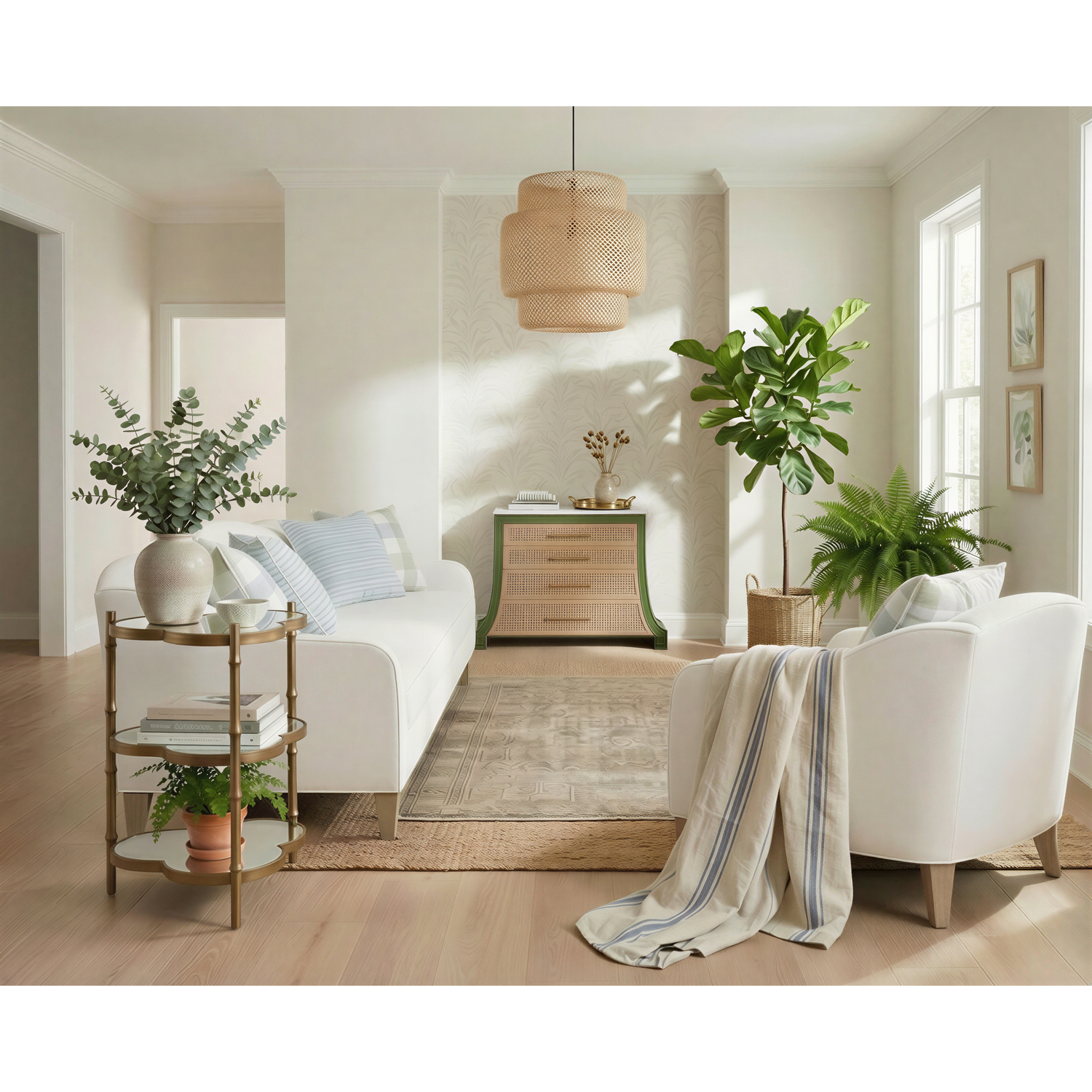 Eave II Accent Table - Antique Brass