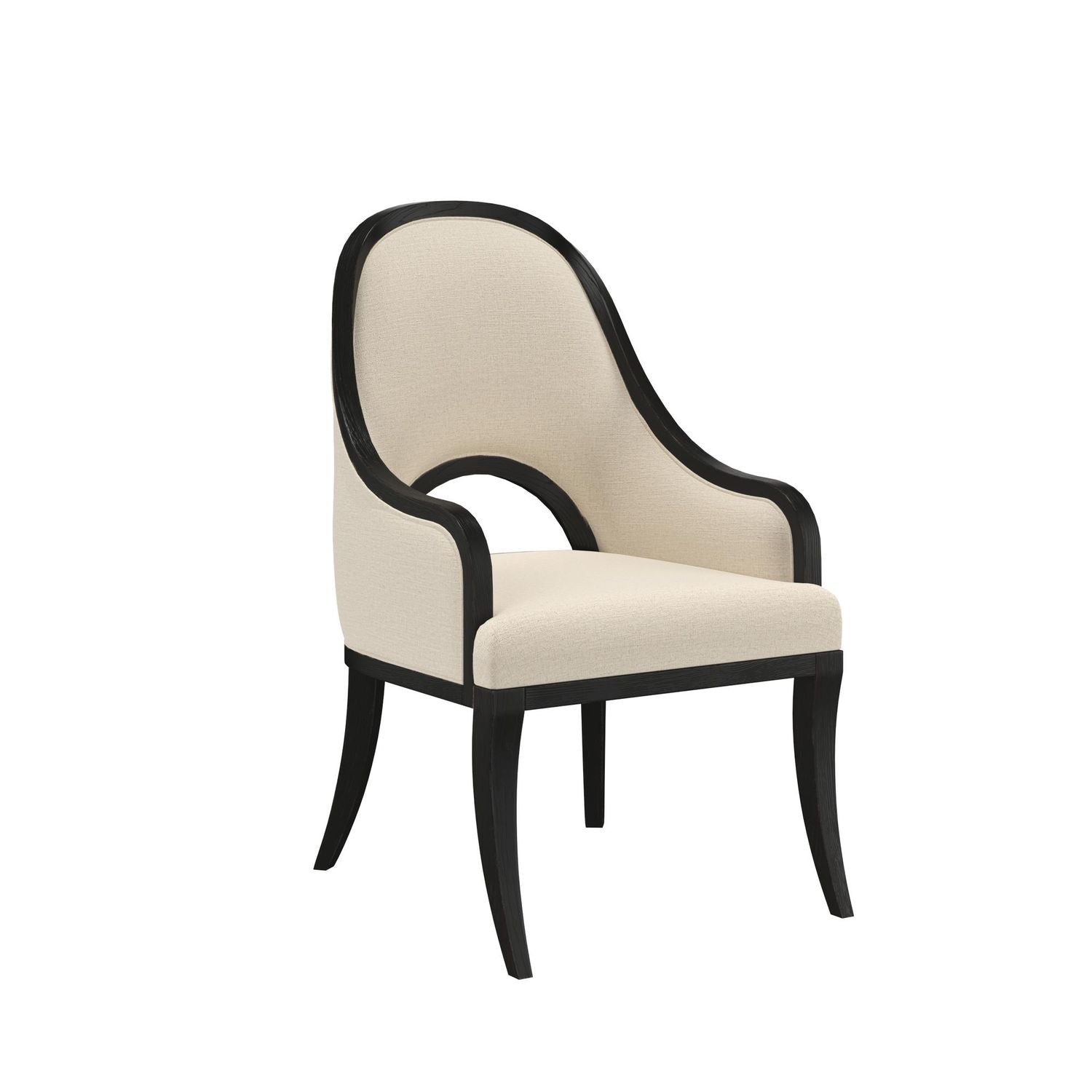 Atrium Hostess Chair - hand rubbed black with undertones of brown