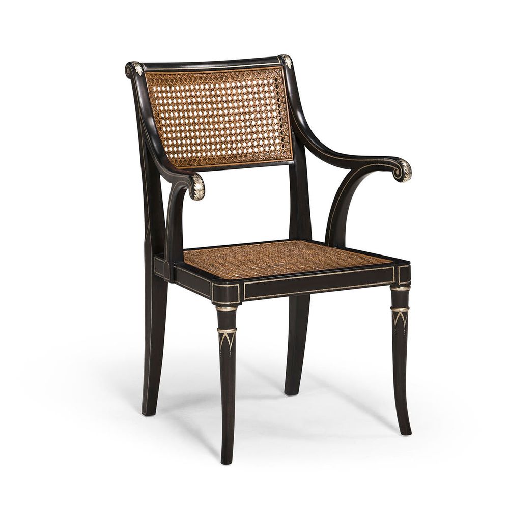Linden Charcoal Wash Dining Arm Chair