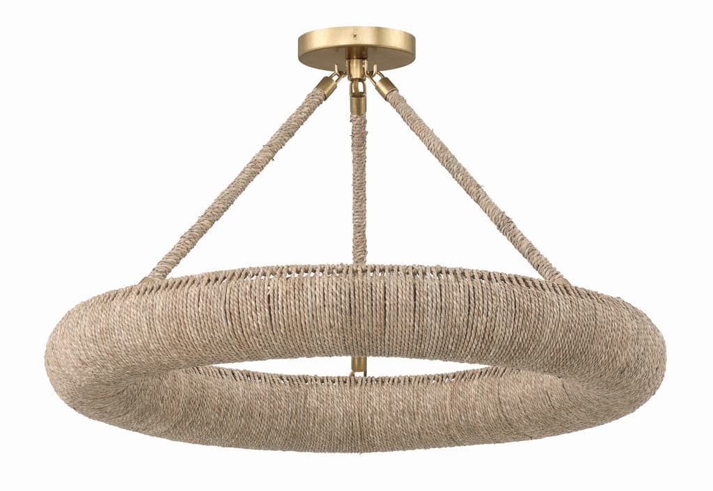 Oakley 6 Light Soft Gold Semi Flush Mount-Crystorama Lighting Company-CRYSTO-OAK-7536-SG_CEILING-Flush Mounts-2-France and Son