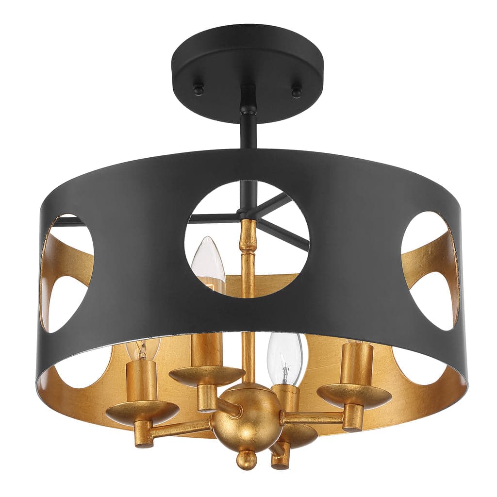 Odelle 4 Light Semi-Flush-Crystorama Lighting Company-CRYSTO-ODE-700-BK-GA_CEILING-Flush Mounts-3-France and Son