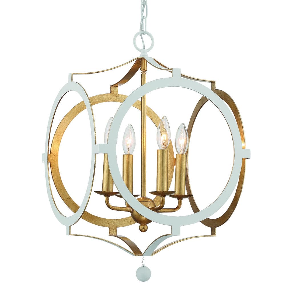 Odelle 4 Light Chandelier-Crystorama Lighting Company-CRYSTO-ODE-704-BK-GA-ChandeliersBlack and Antique Gold-6-France and Son