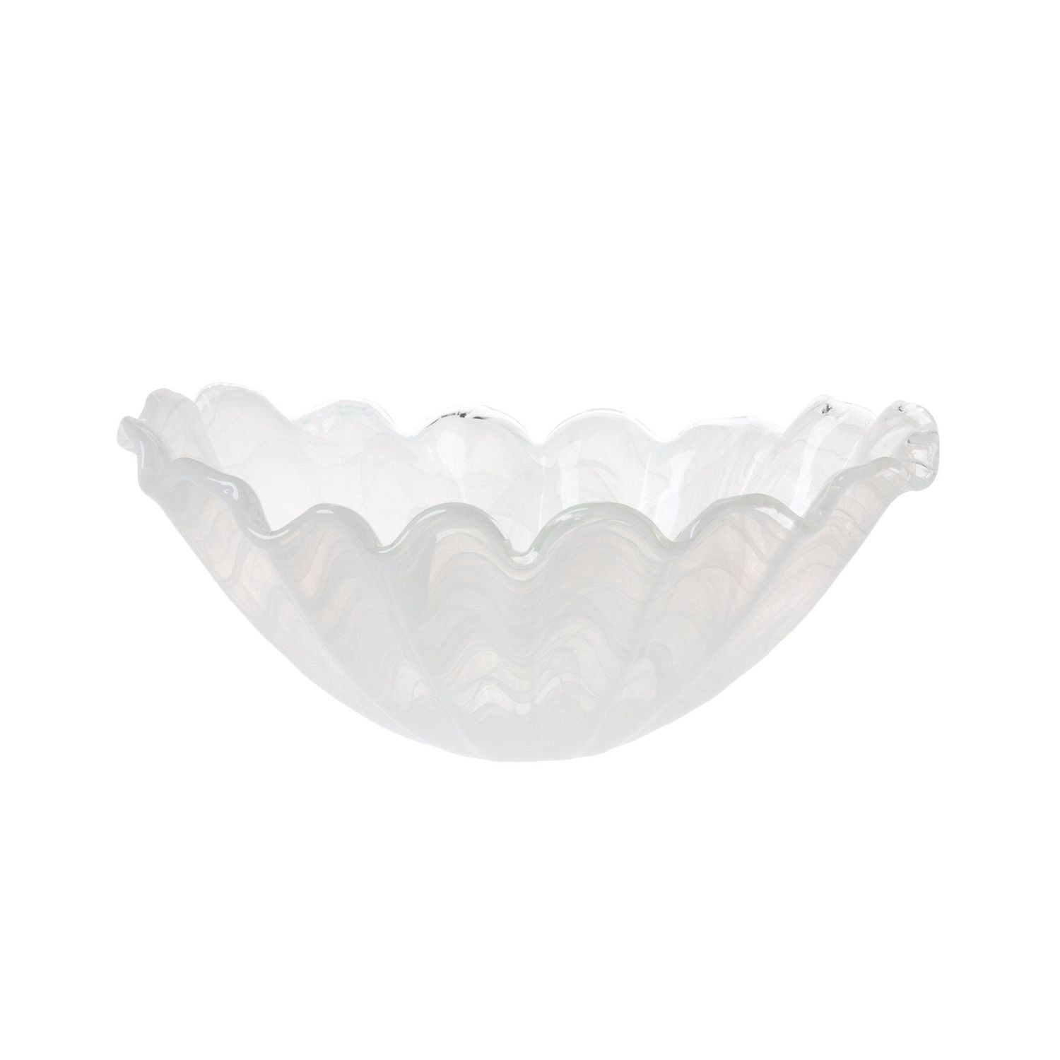 Onda Glass Centerpiece - White