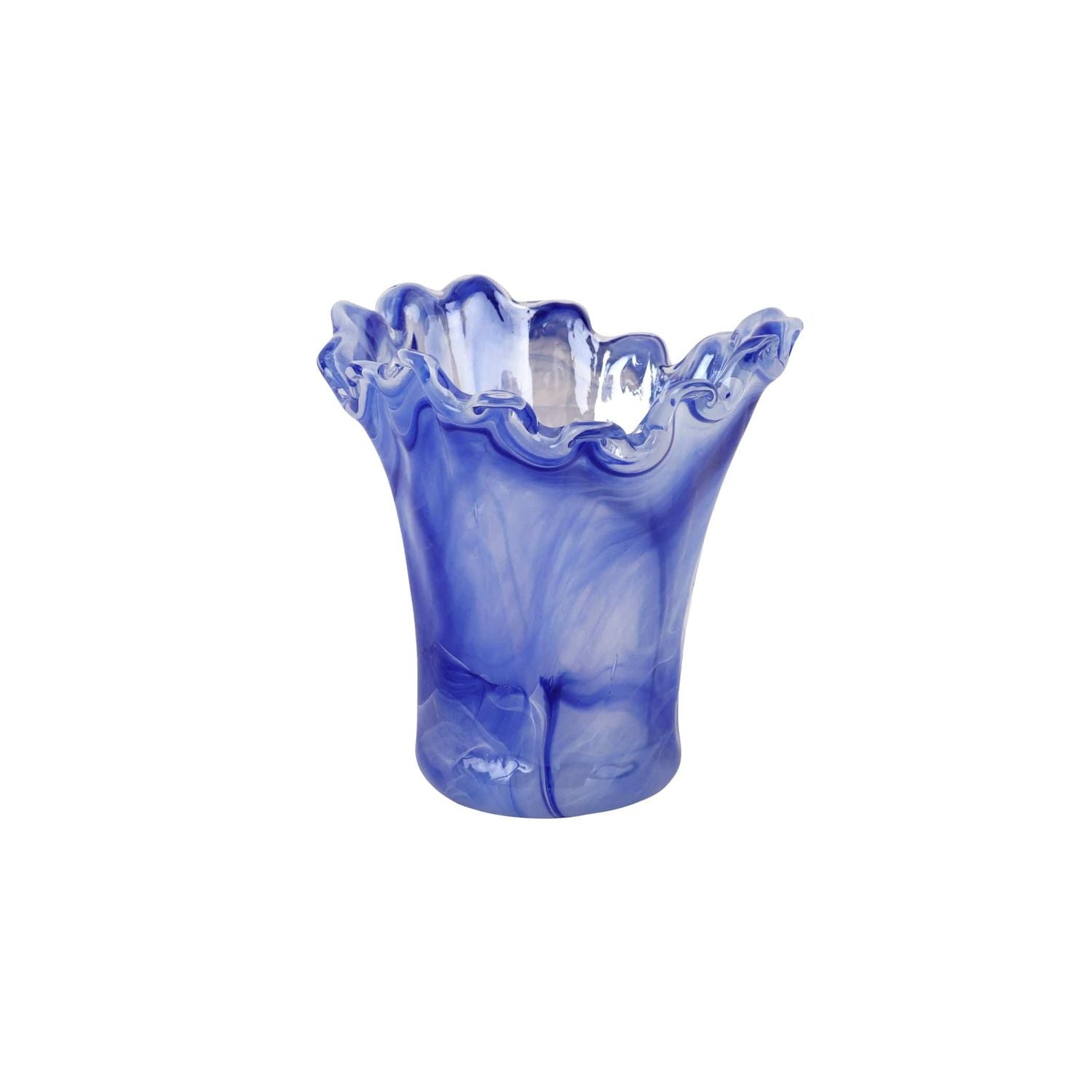 Onda Glass Vase - Cobalt / Short