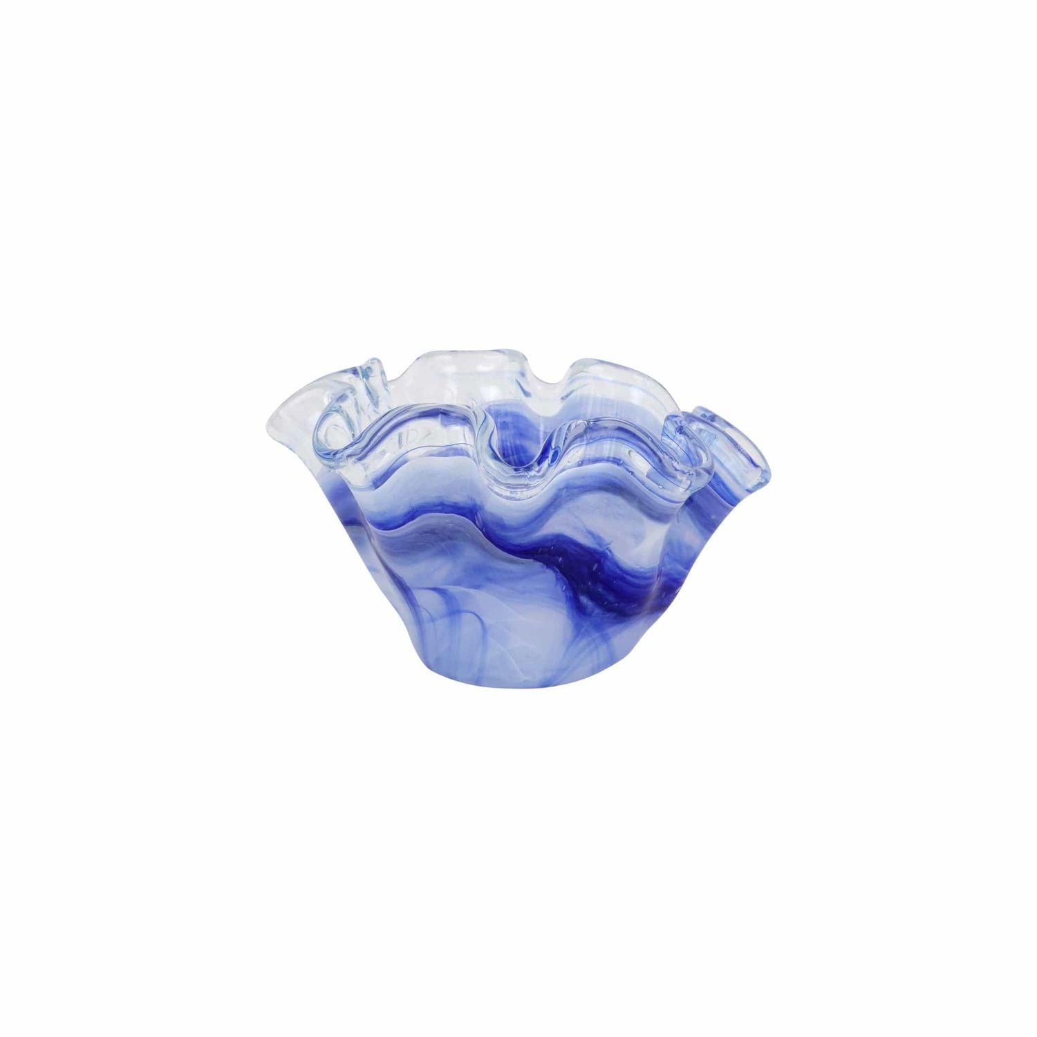 Onda Glass Ruffled Bowl