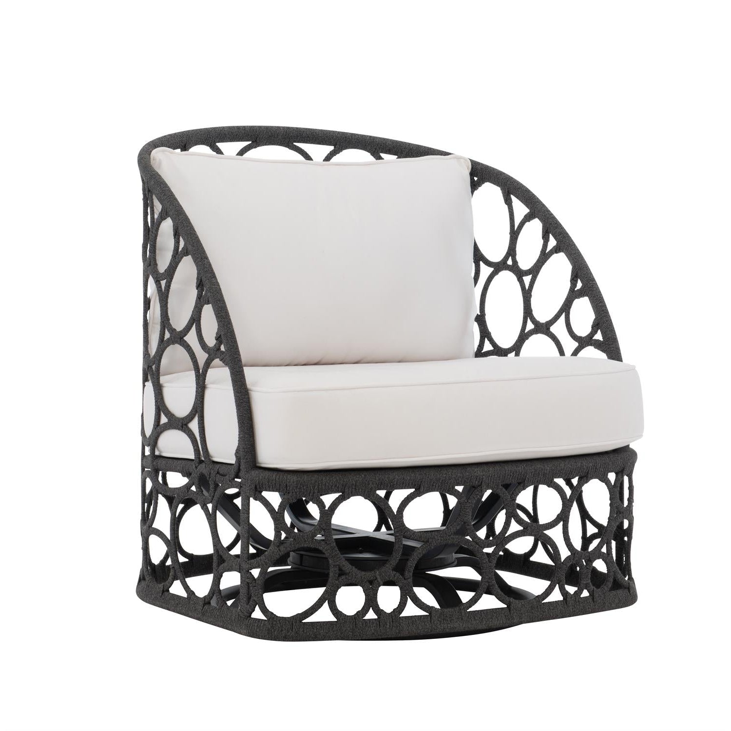 Bali Outdoor Swivel Chair-Bernhardt-BHDT-OP223SB-Lounge ChairsLava finish-1-France and Son