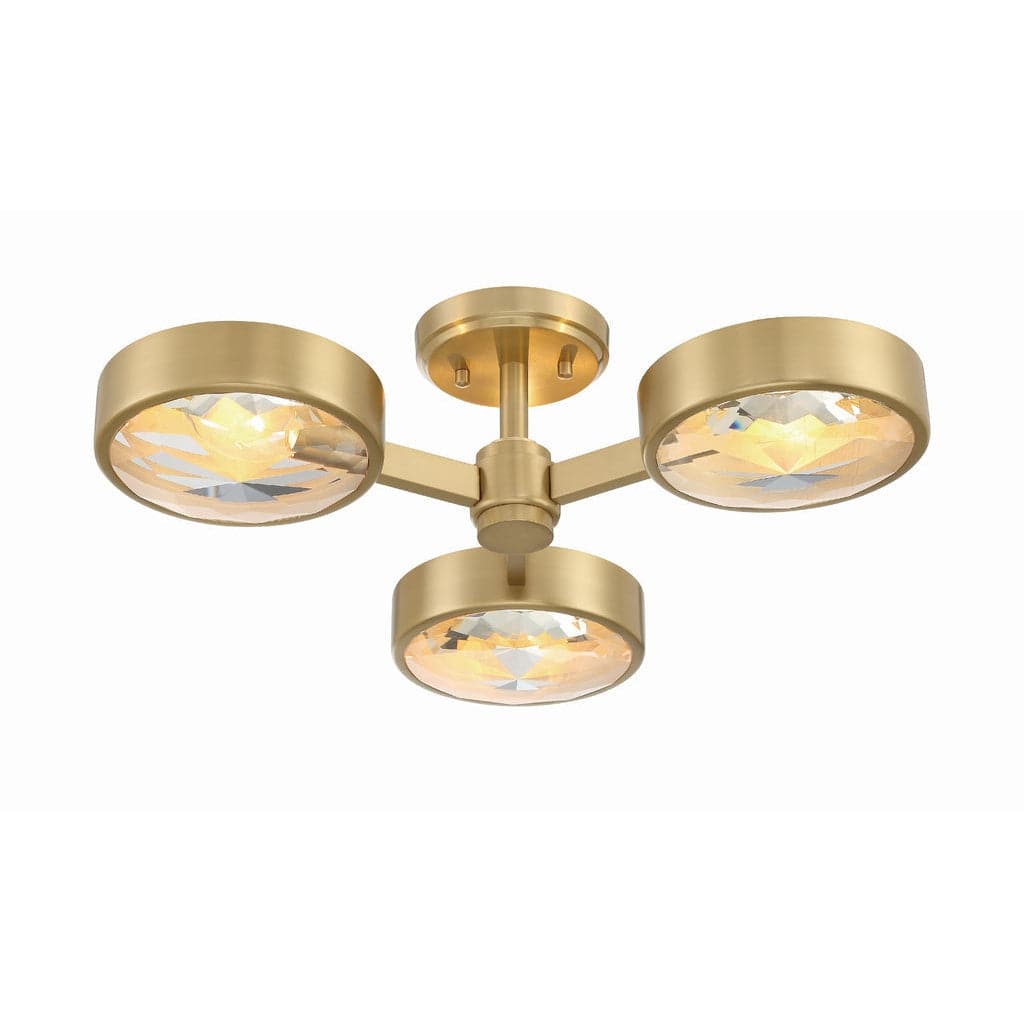 Orson 3 Light Modern Gold Ceiling Mount-Crystorama Lighting Company-CRYSTO-ORS-733-MG-Flush Mounts-2-France and Son