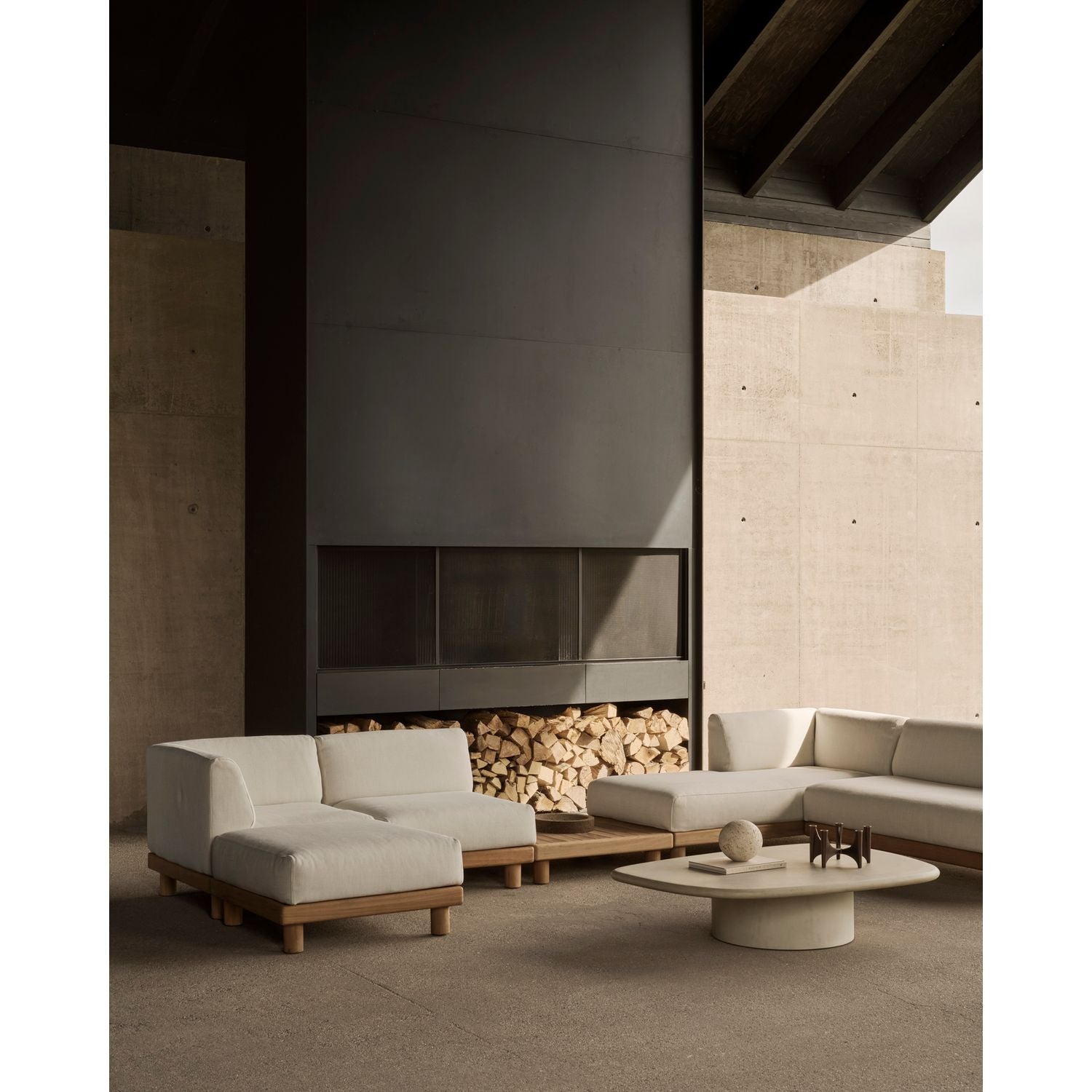 Monocle Outdoor Modular Sofa Set - Configuration 1 - lifestyle