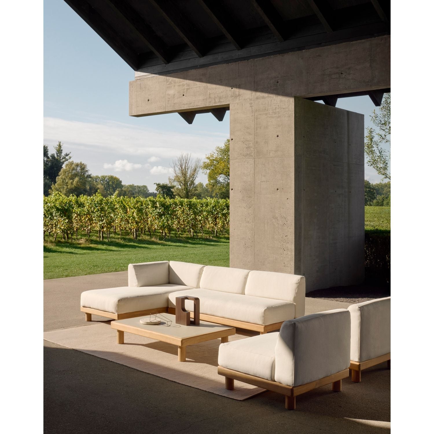 Monocle Outdoor Coffee Table - lifestyle