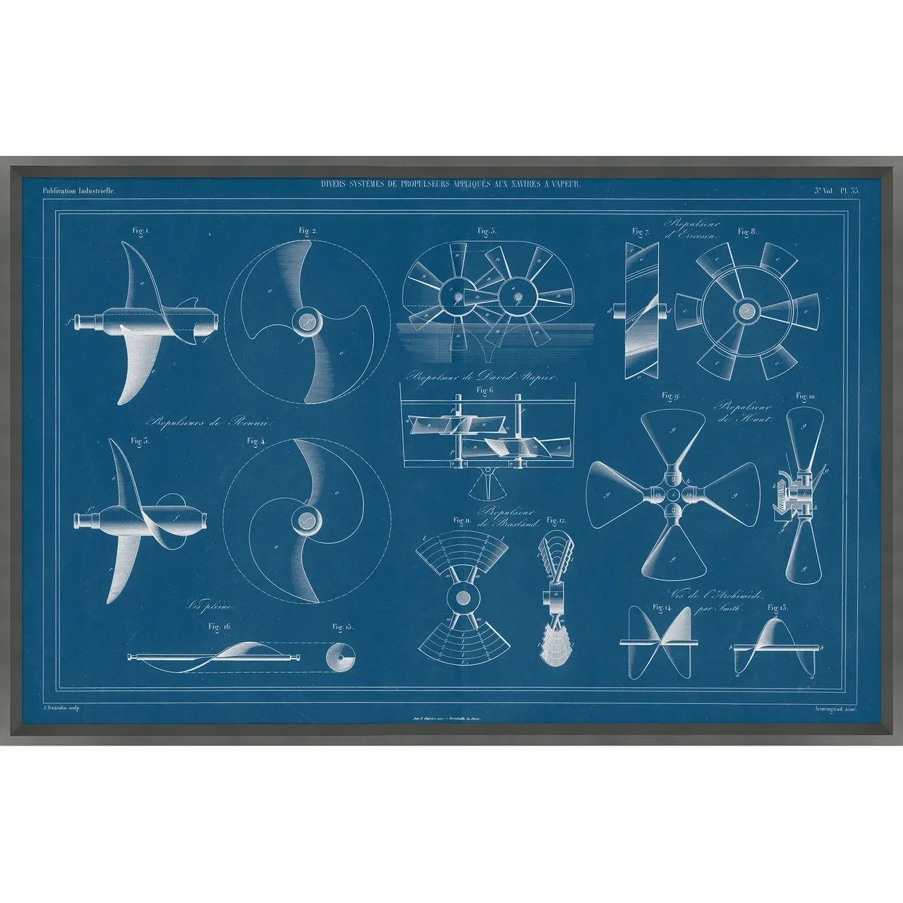19th Century Mechanical Drawings Of Ships 1
