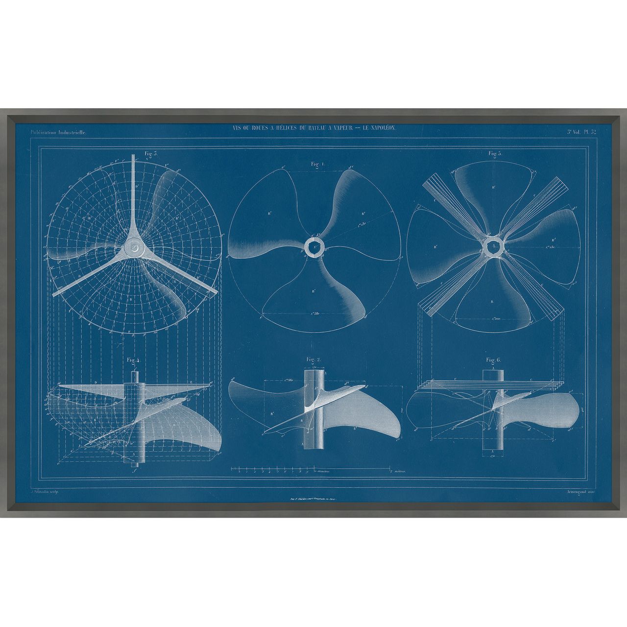 19th Century Mechanical Drawings Of Ships 2